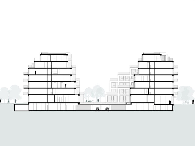 Doorsnede. Tekening KCAP