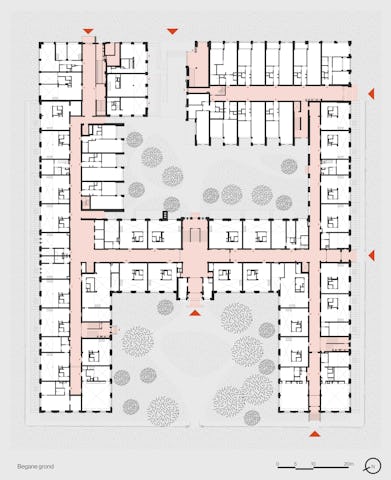 Begane grond plattegrond De Meester door INBO
