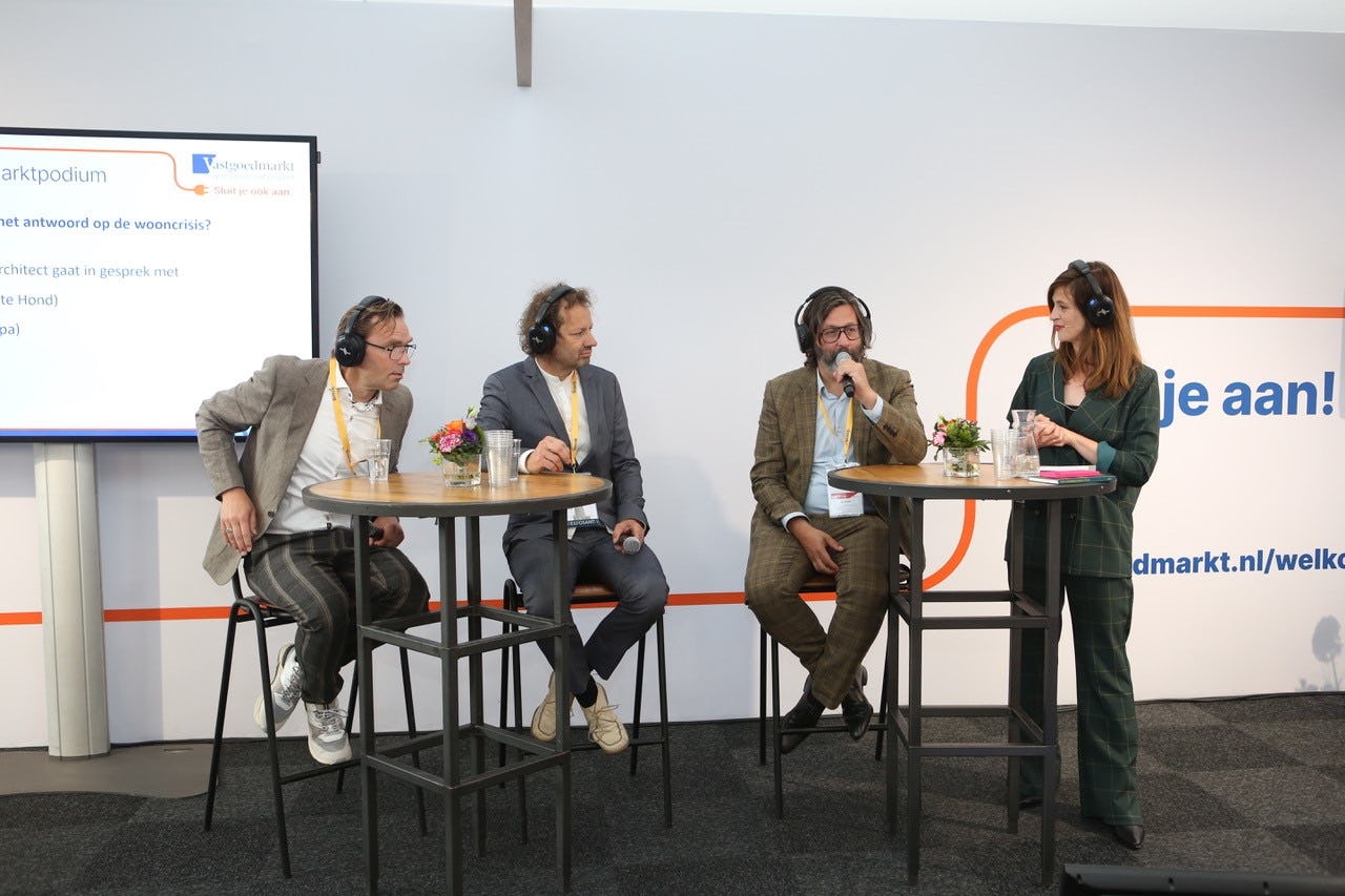 Merel Pit in gesprek met Adam Visser, Evert Kolpa en Jeroen de Willigen tijdens de Provada 2022 