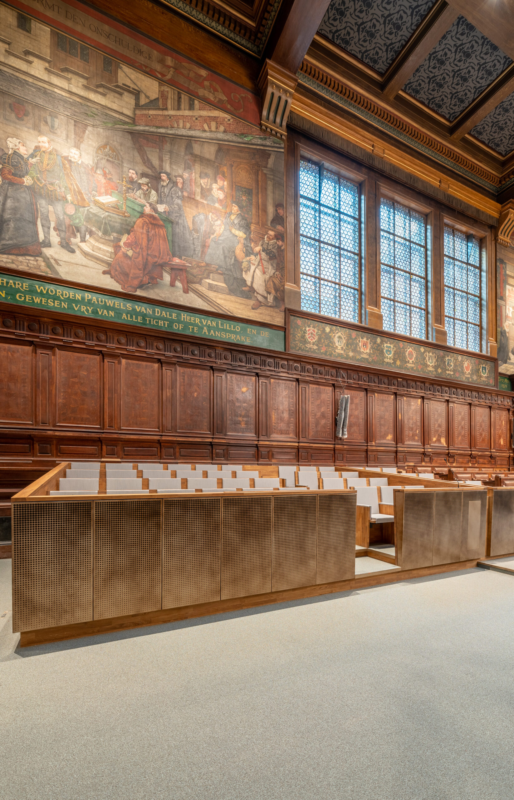 Assisenzaal, hoek.  Beeld Pieterjan Franck