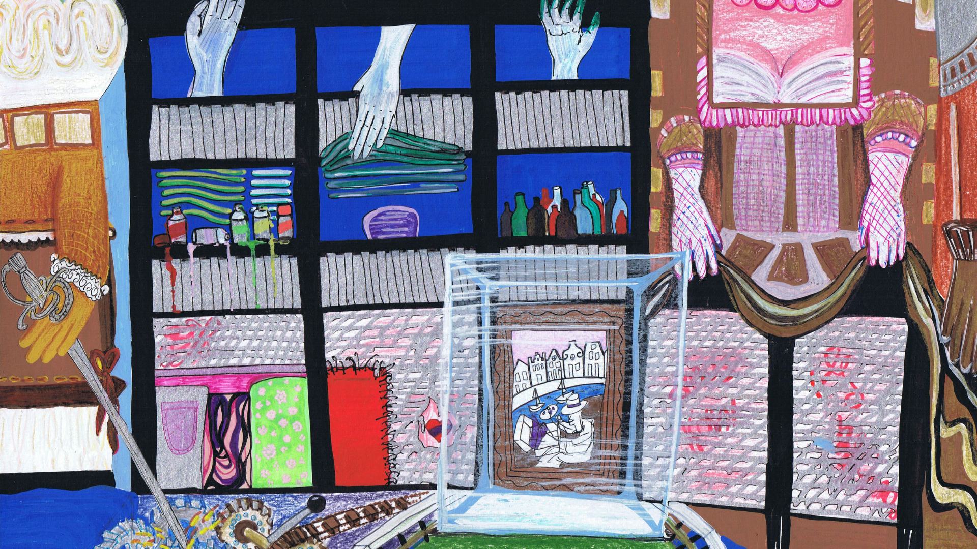 Droomtekening van de Aelbrechtskolk in Rotterdam. Beeld Marjolijn Vrolijk