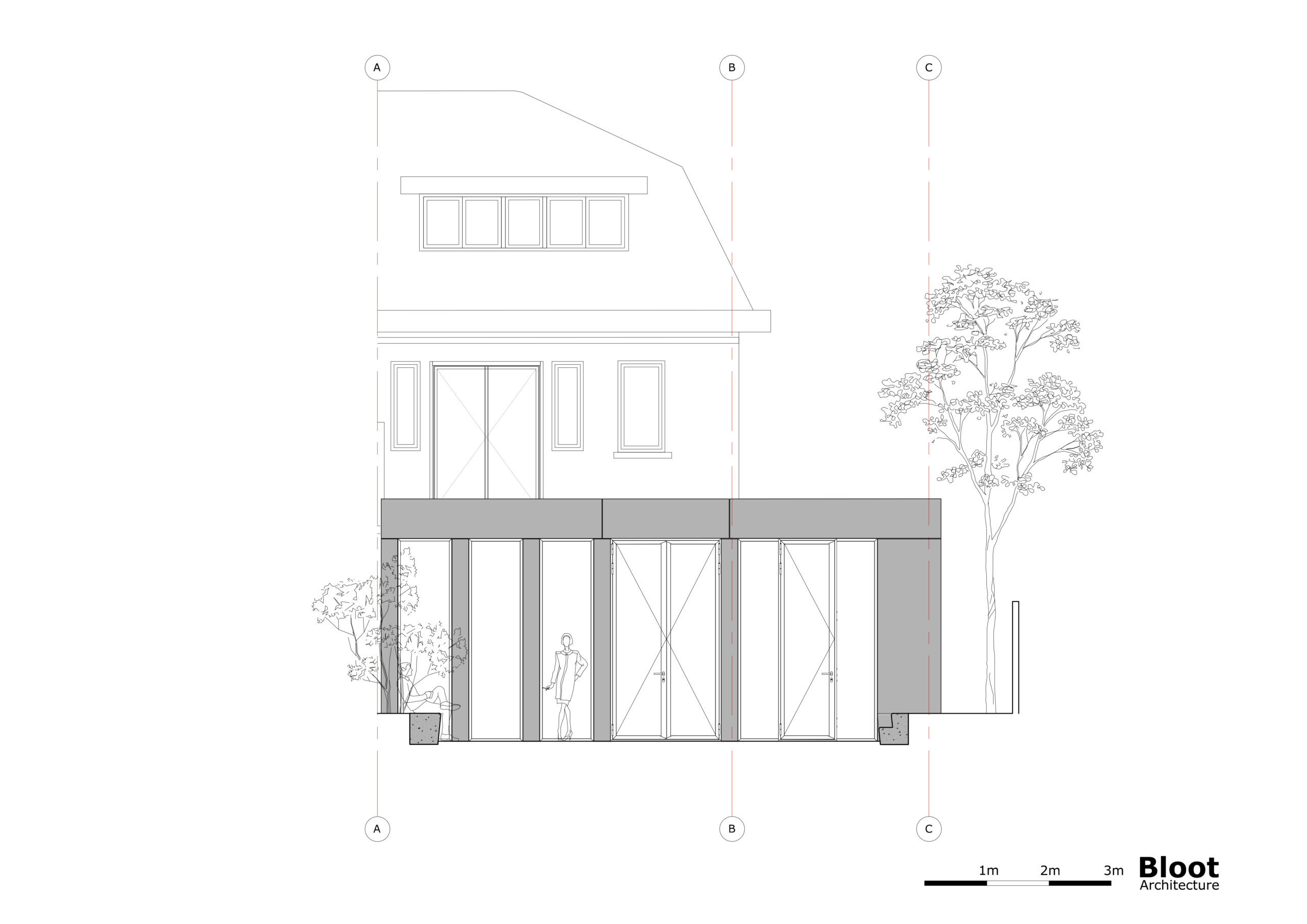 Achteraanzicht. Beeld Bloot Architecture