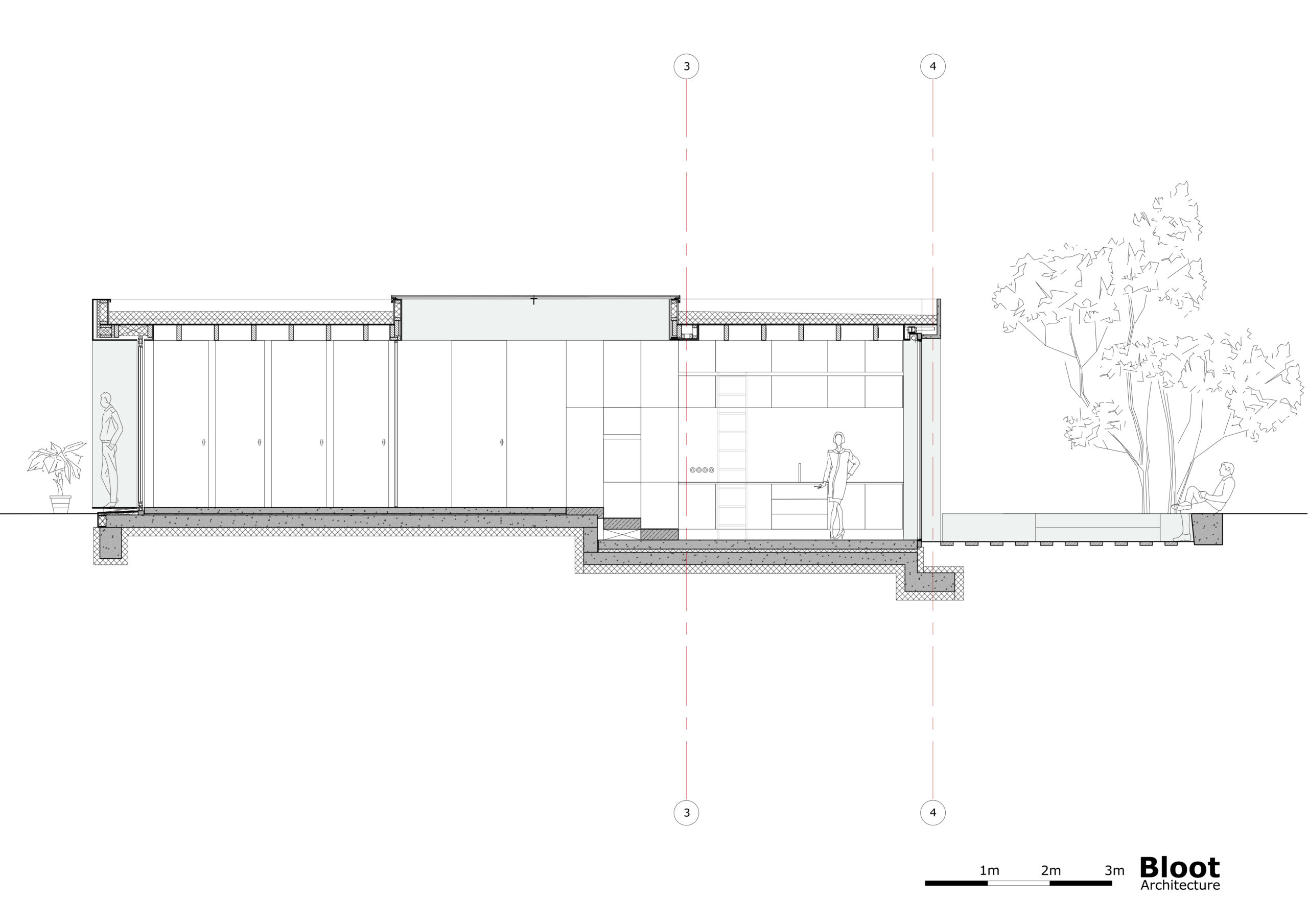 Doorsnede. Beeld Bloot Architecture