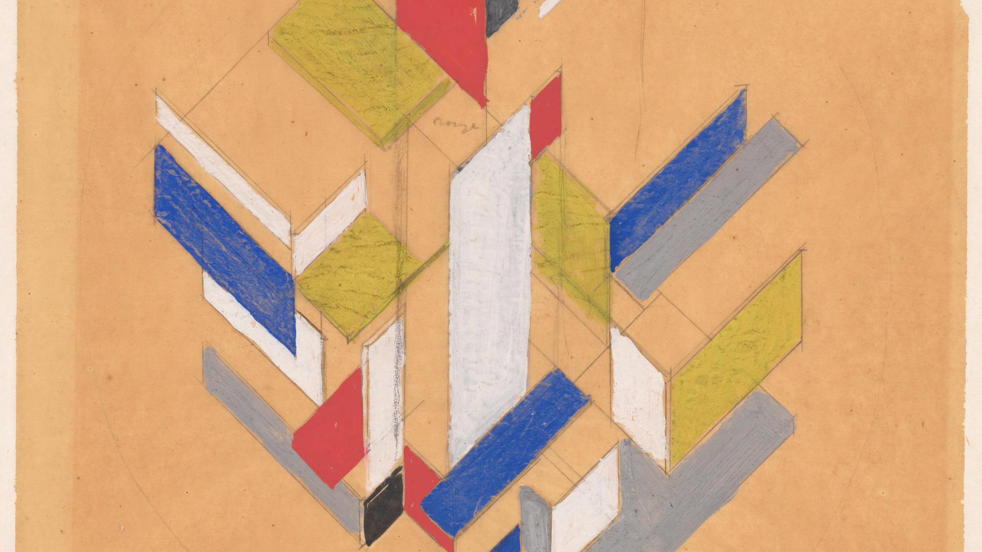 Theo van Doesburgs geabstraheerde axonometrie. Beeld Collectie Nieuwe Instituut gift Van Moorsel/ DOES, AB5130