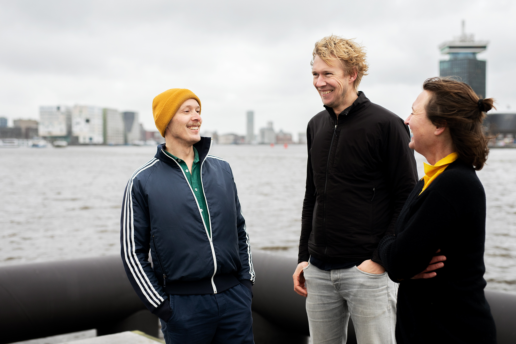 V.l.n.r. Niels de Jong, Robert van der Linde en Femke Bijlsma. Beeld David Vroom