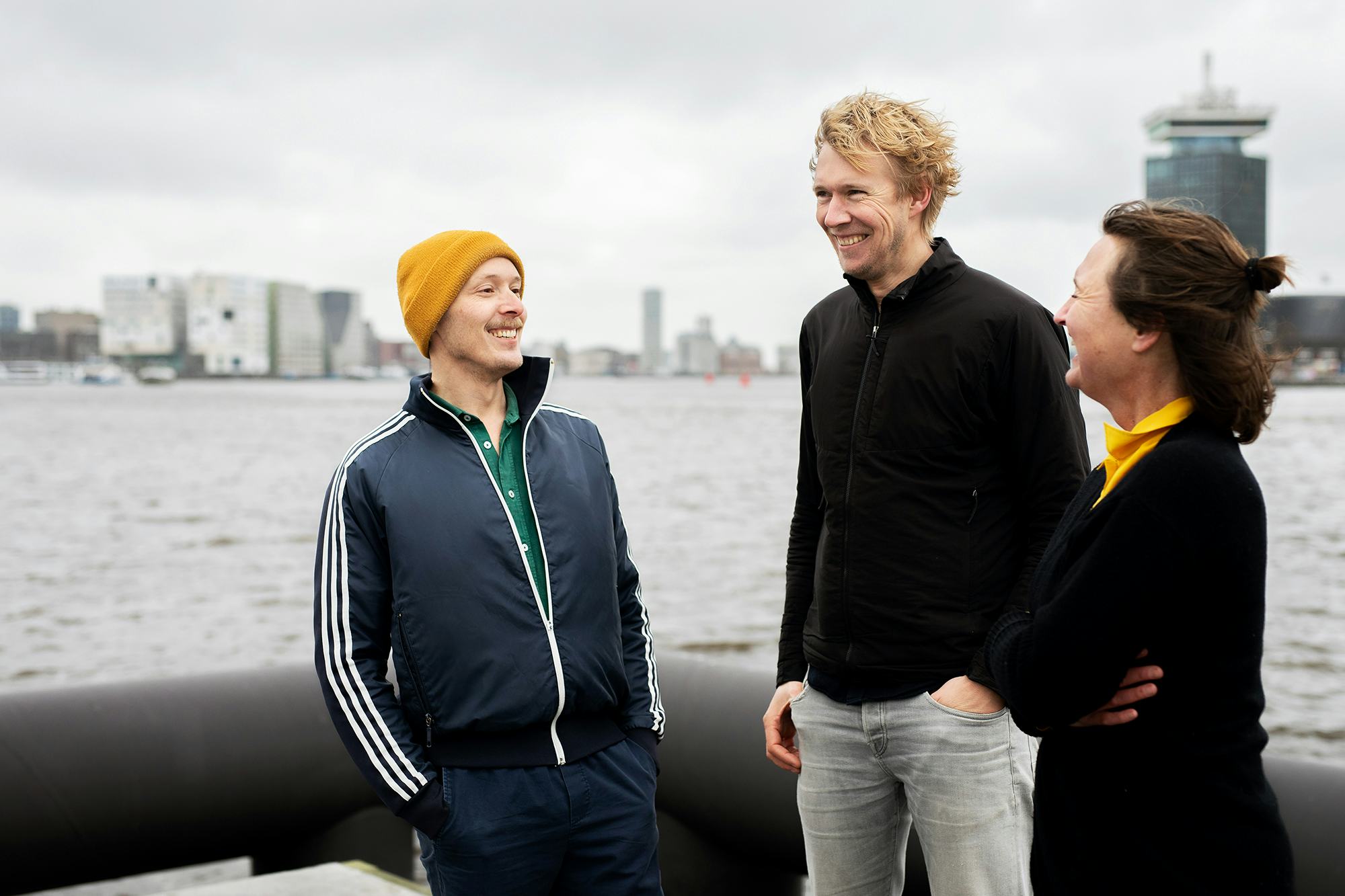 V.l.n.r. Niels de Jong, Robert van der Linde en Femke Bijlsma. Beeld David Vroom