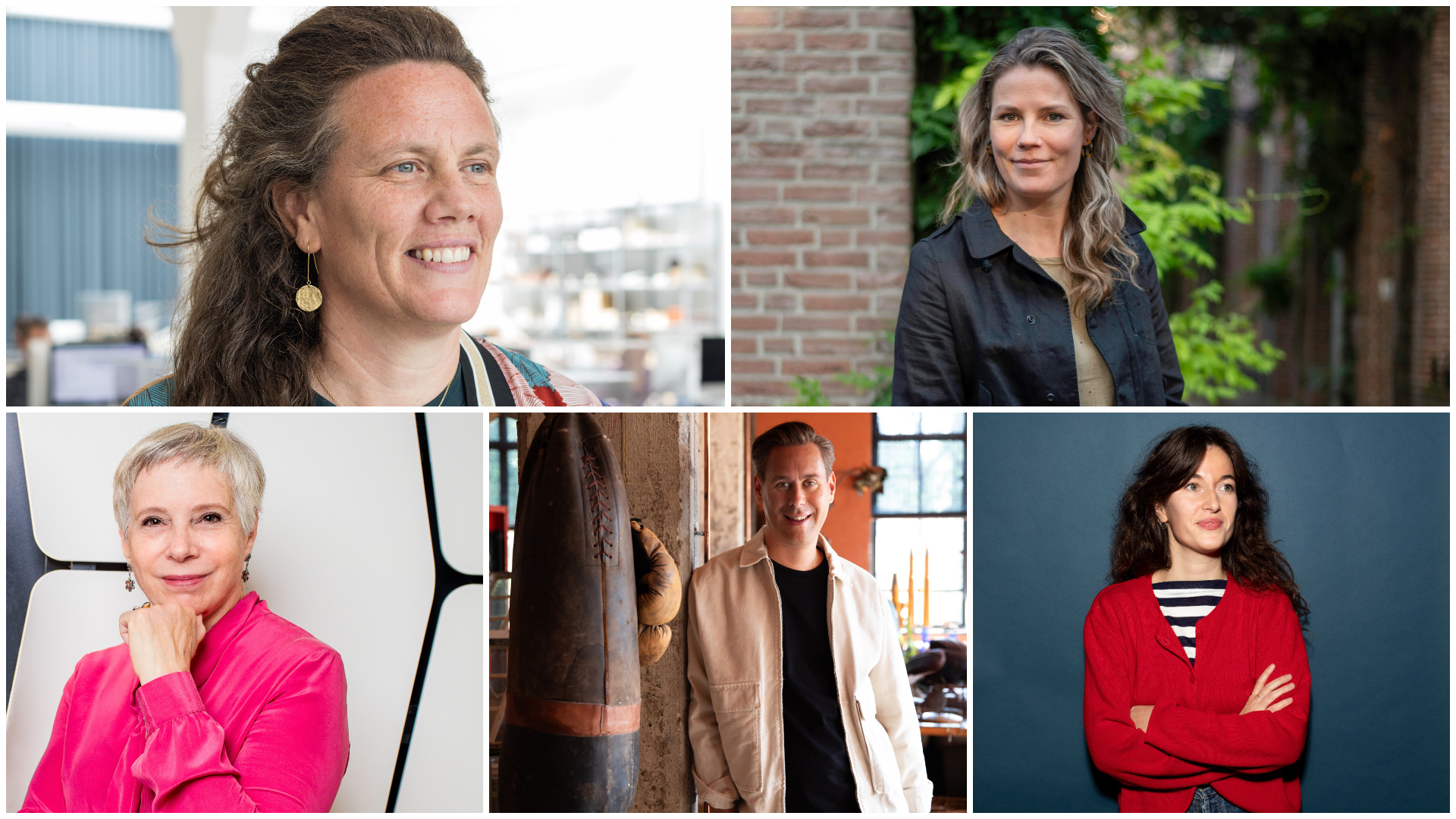 V.l.n.r. Ninke Happel, Marieke Korver, Tracy Metz, Mark Timo en Charlotte Thomas. Beeld de Architect 