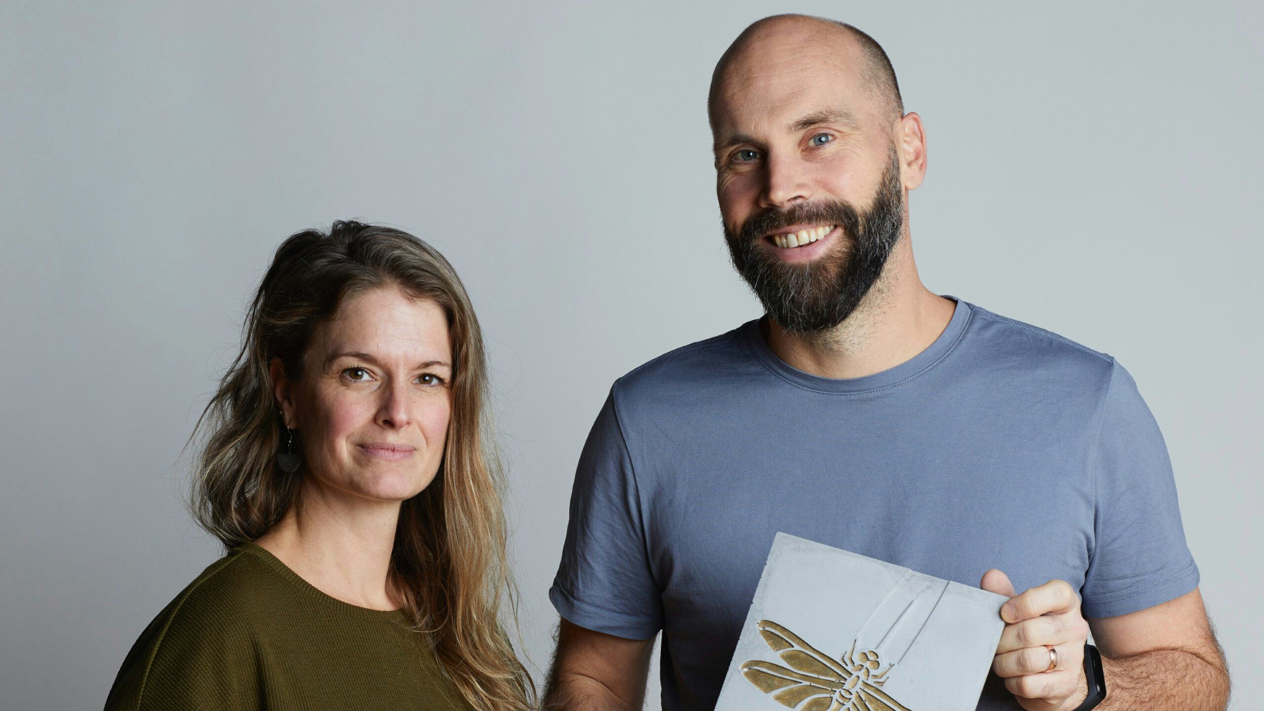 Ontwerperskoppel Marjolein en Jan-Paul Deurloo. Beeld Novel Grey