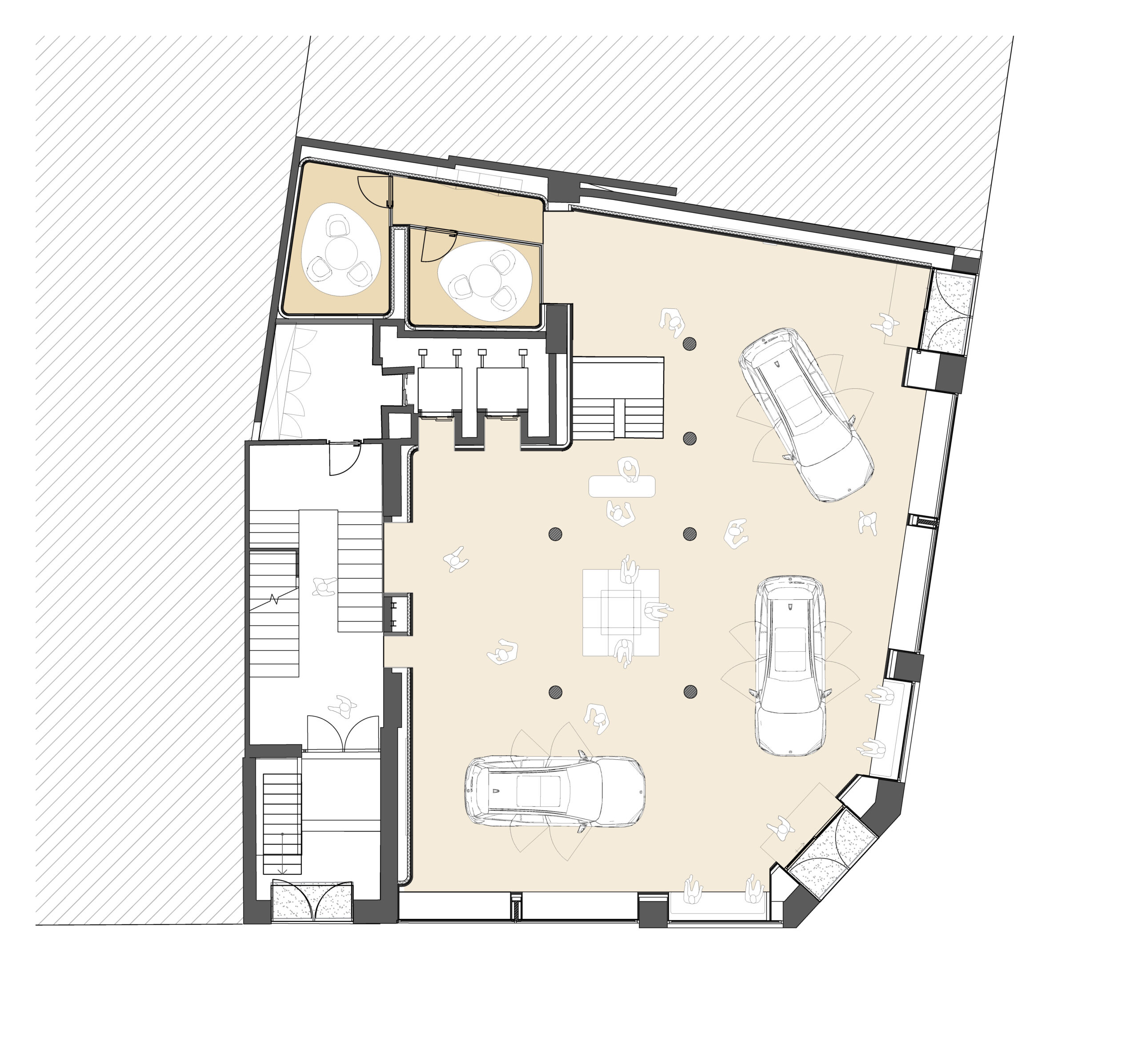 Begane grond (showroom). Beeld MVRDV