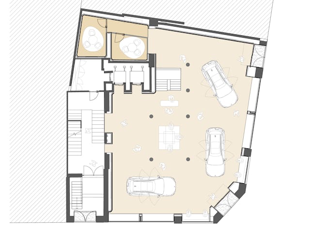 Begane grond (showroom). Beeld MVRDV