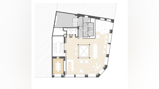 Eerste verdieping (café). Beeld MVRDV