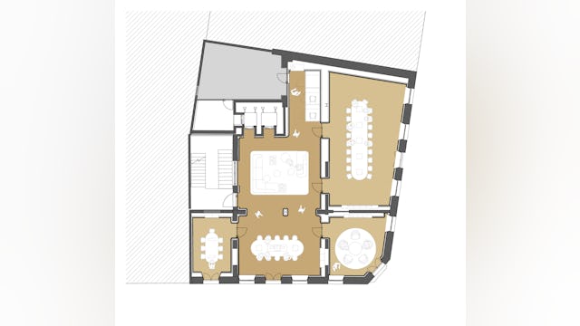 Derde verdieping (co-working). Beeld MVRDV