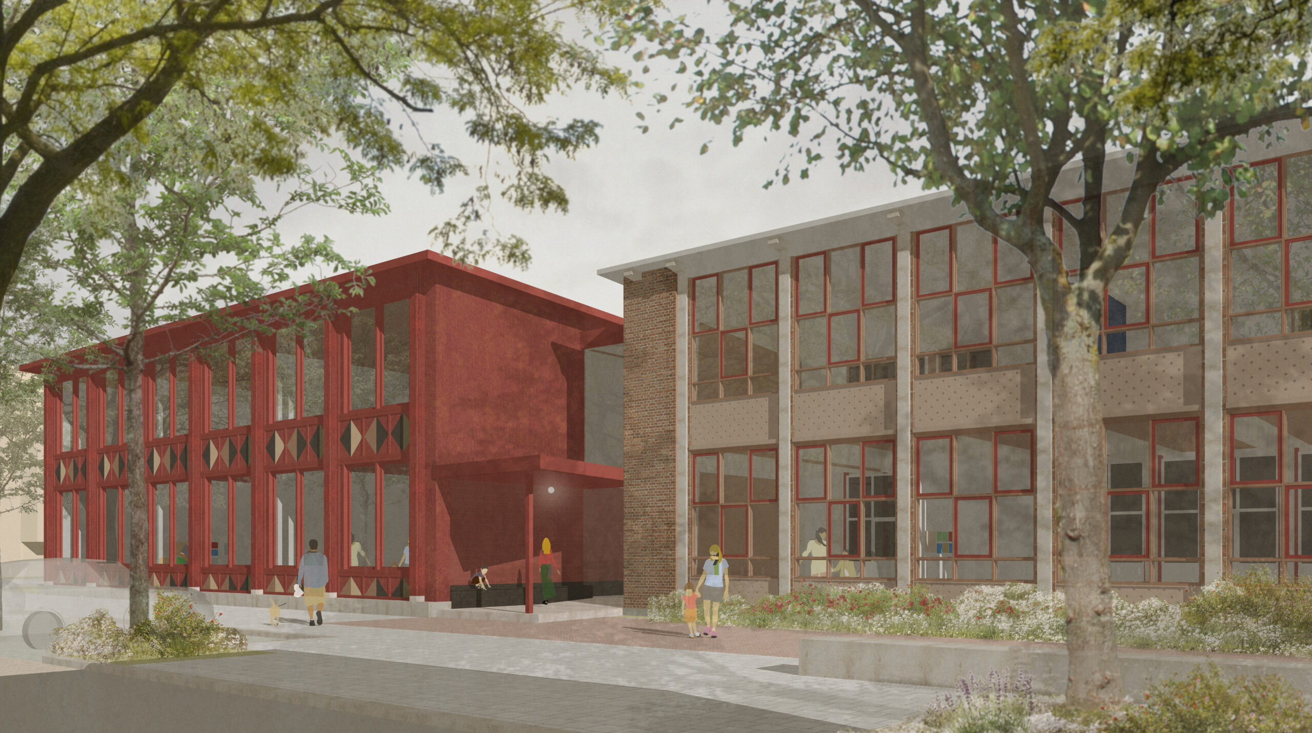 Ontwerpend onderzoek naar de Waalse School door BureauVanEig. Beeld BureauVaneig