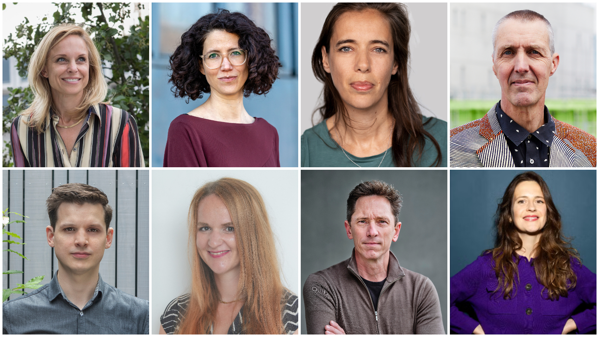 vlnr. Do Janne Vermeulen, Cécilia Gross, Janneke van der Velden, Jurriaan van Stigt, Guus Degen, Laetitia Nossek, Francesco Veenstra en Merel Pit