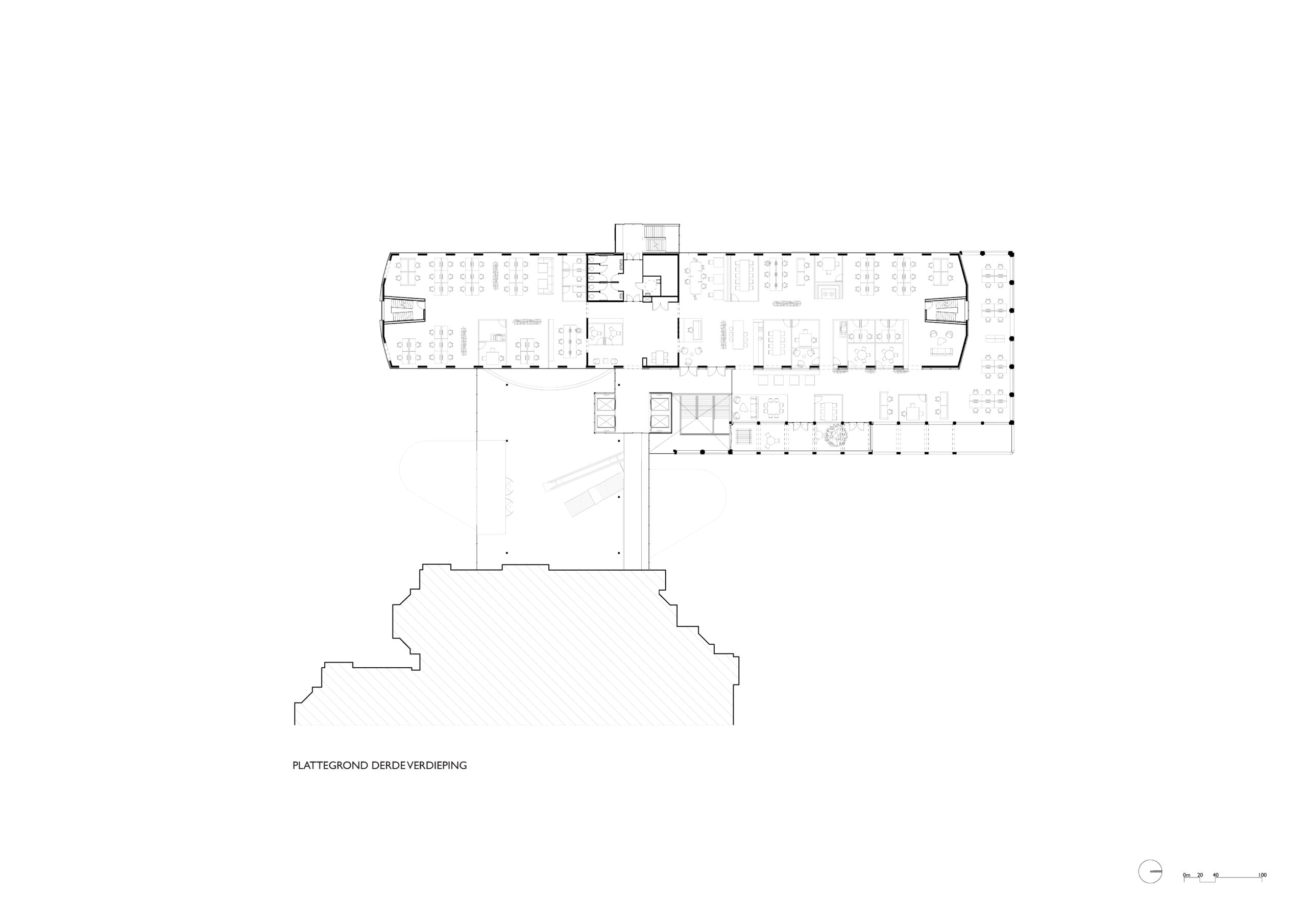 Plattegrond DW02 Lighthouse. Beeld Benthem Crouwel Architects