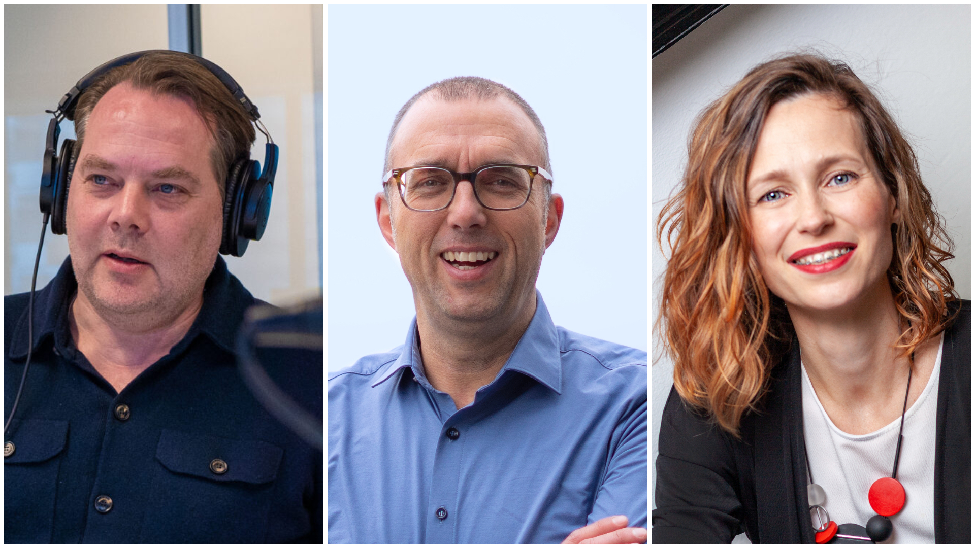 V.l.n.r. David Gianotten (OMA), Bas Niese (Kraaijvanger) en Alexandra van Swinderen (SVP)