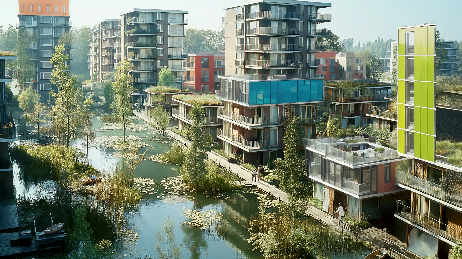 Het plan van MVRDV voor de 'vernatte Veenstad'. Beeld MVRDV