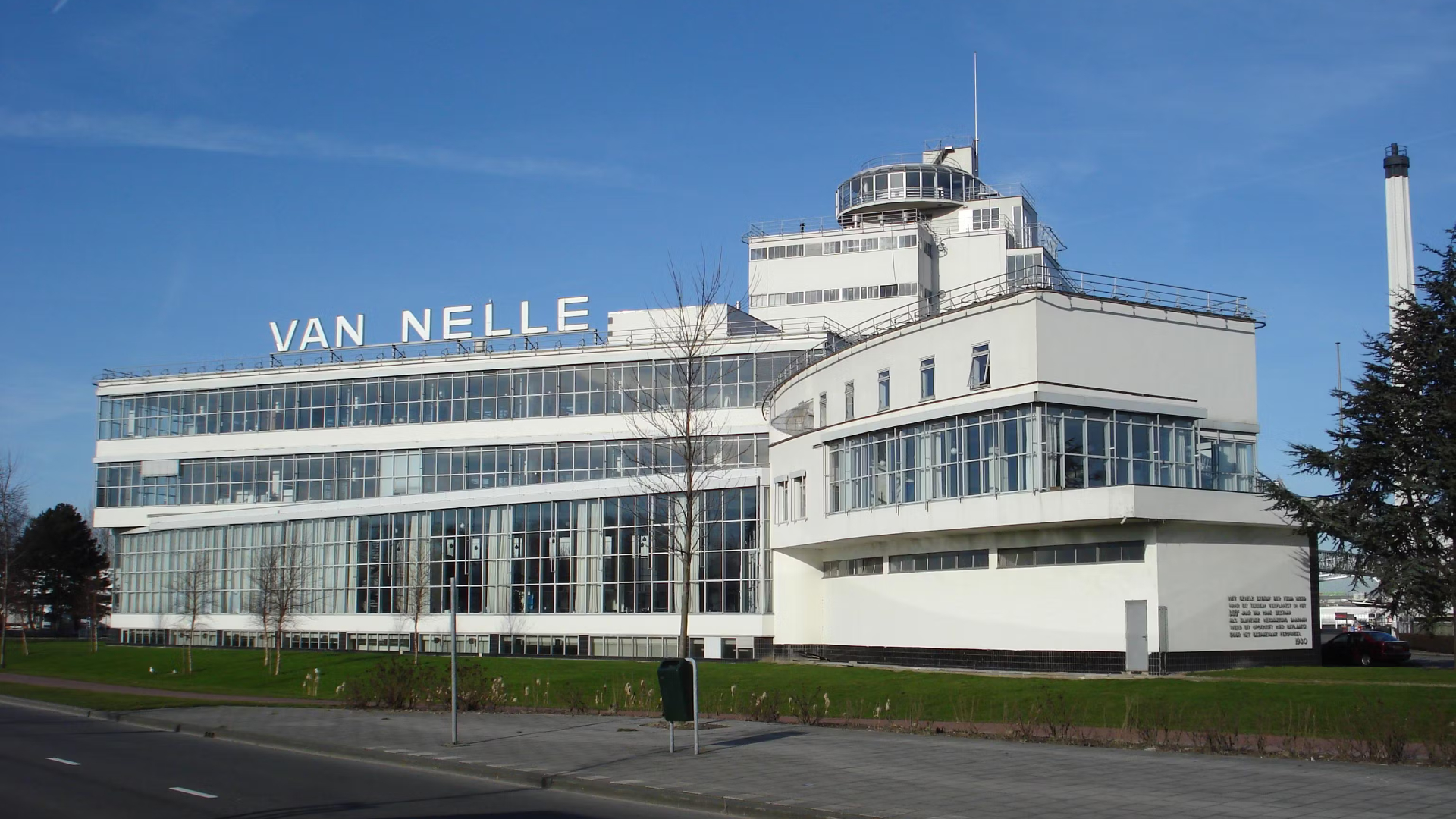 Van Nelle fabriek, Rotterdam. Fabriek voor de verwerking van tabak, koffie en thee