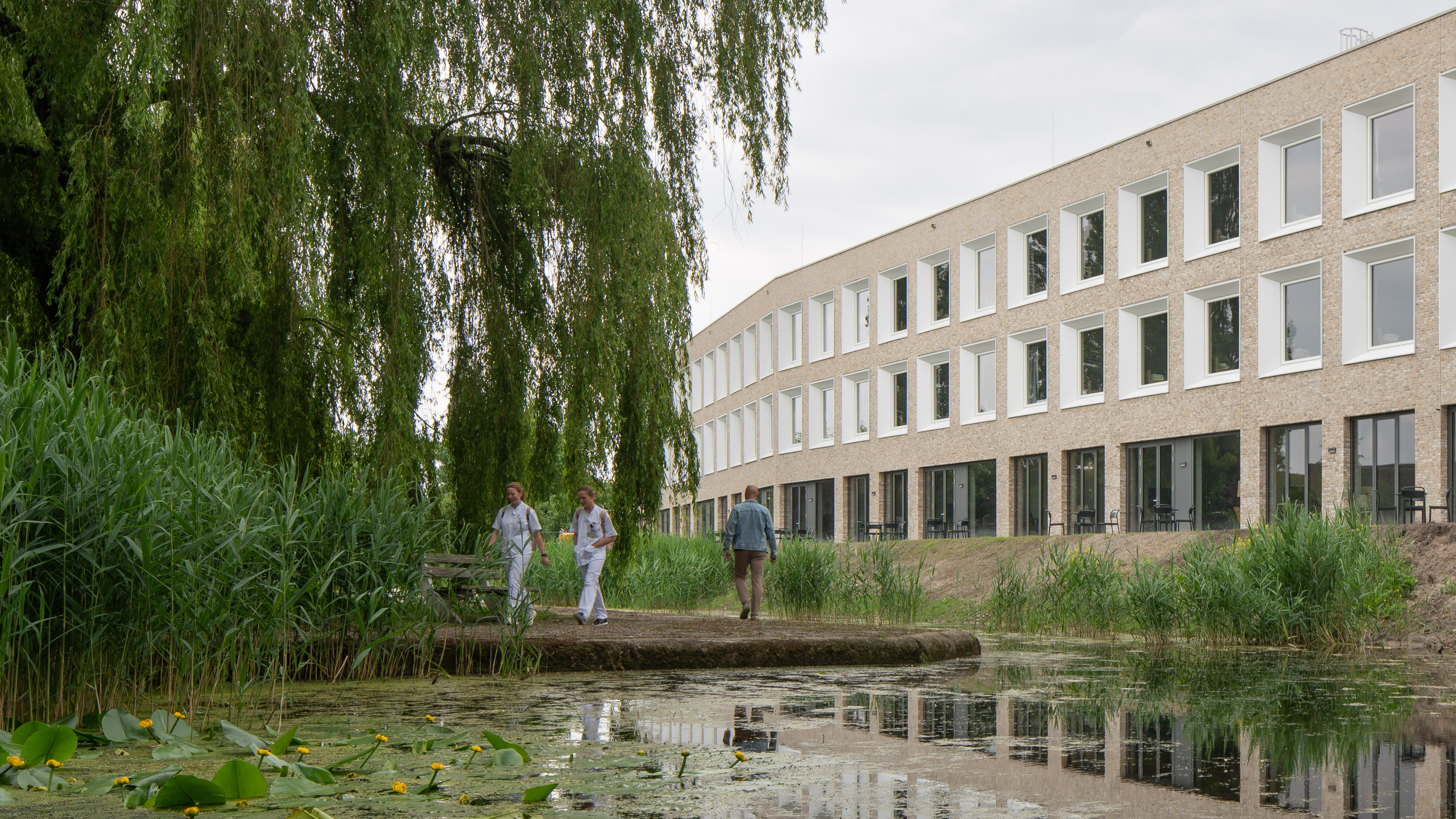 Universitair Centrum Psychiatrie Groningen gezien vanaf de Petrus Campersingel. Beeld Egbert de Boer