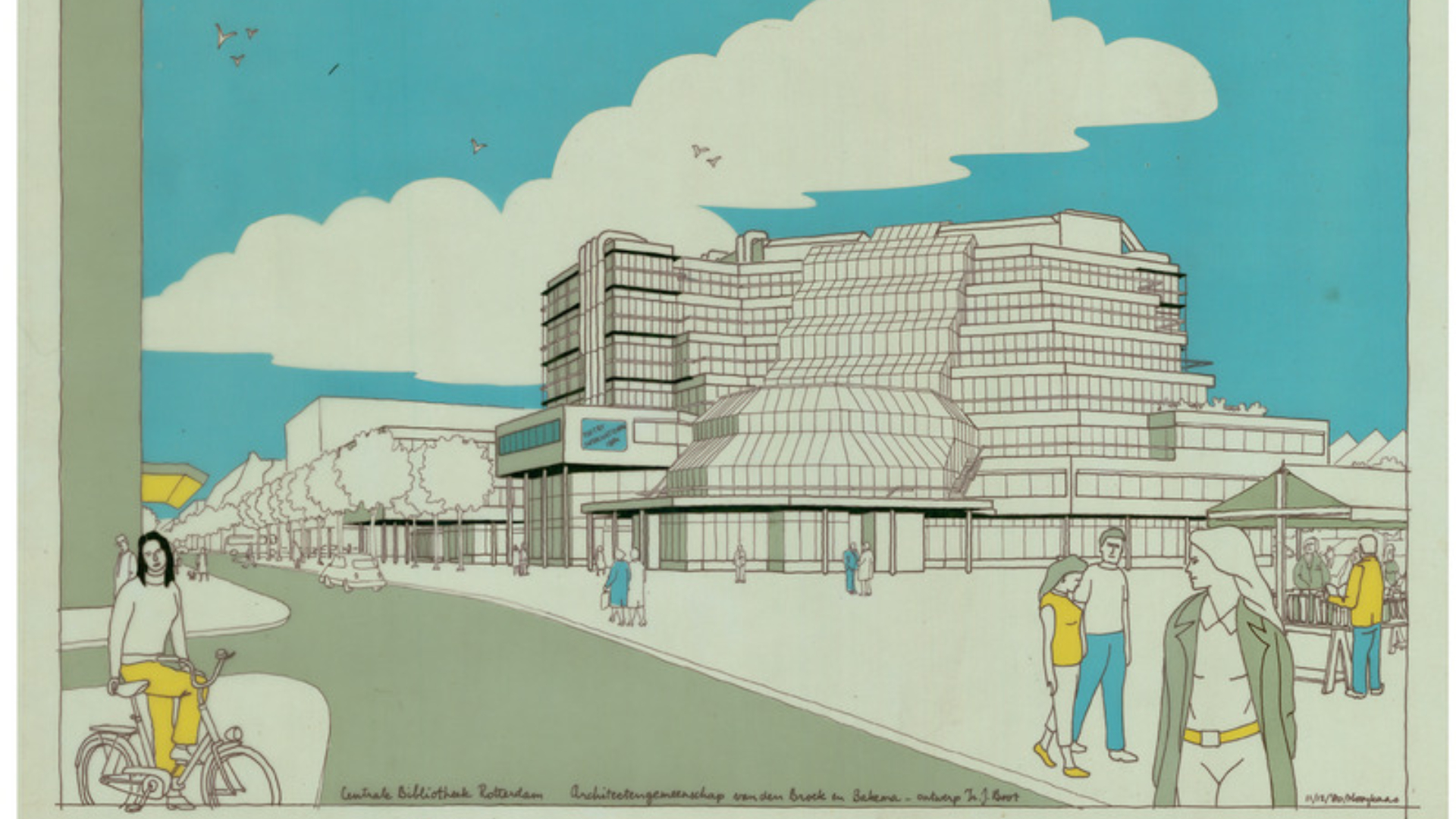 Ontwerp Centrale Bibliotheek,1980, Collectie Nieuwe Instituut, archief
Van den Broek en Bakema