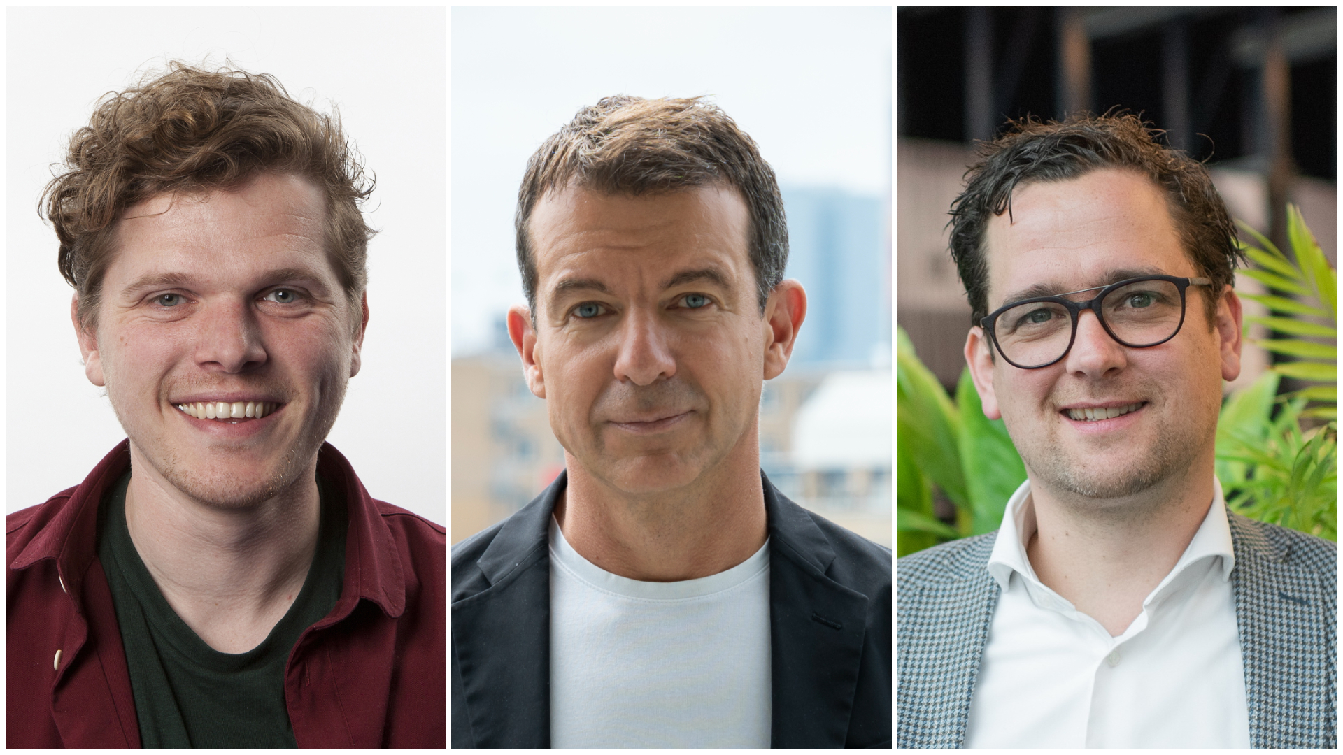 V.l.n.r. Arne Lijbers (Mecanoo), Jan Knikker (MVRDV) en Henk de Gelder (RoosRos Architecten)