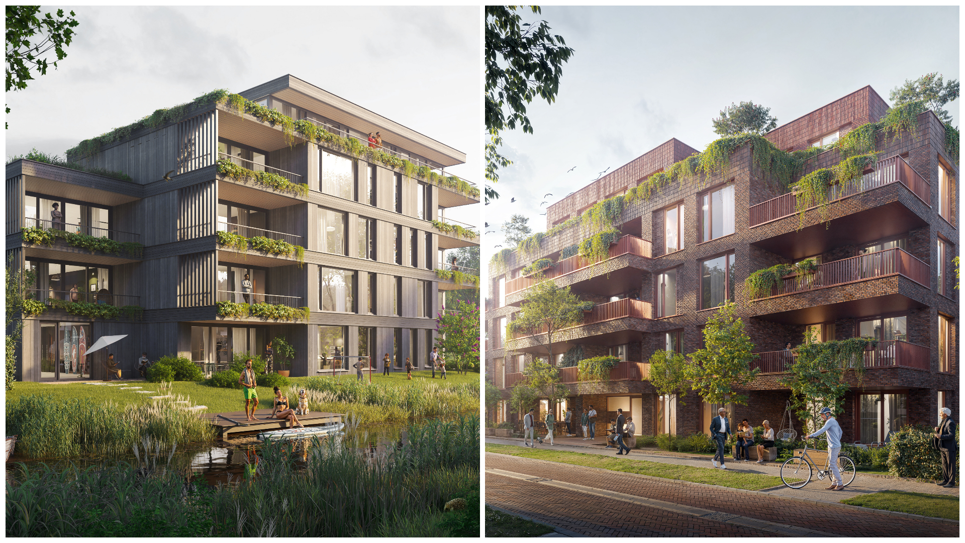 Links Bosheer en rechts Marktdame. Beeld Vivid Vision