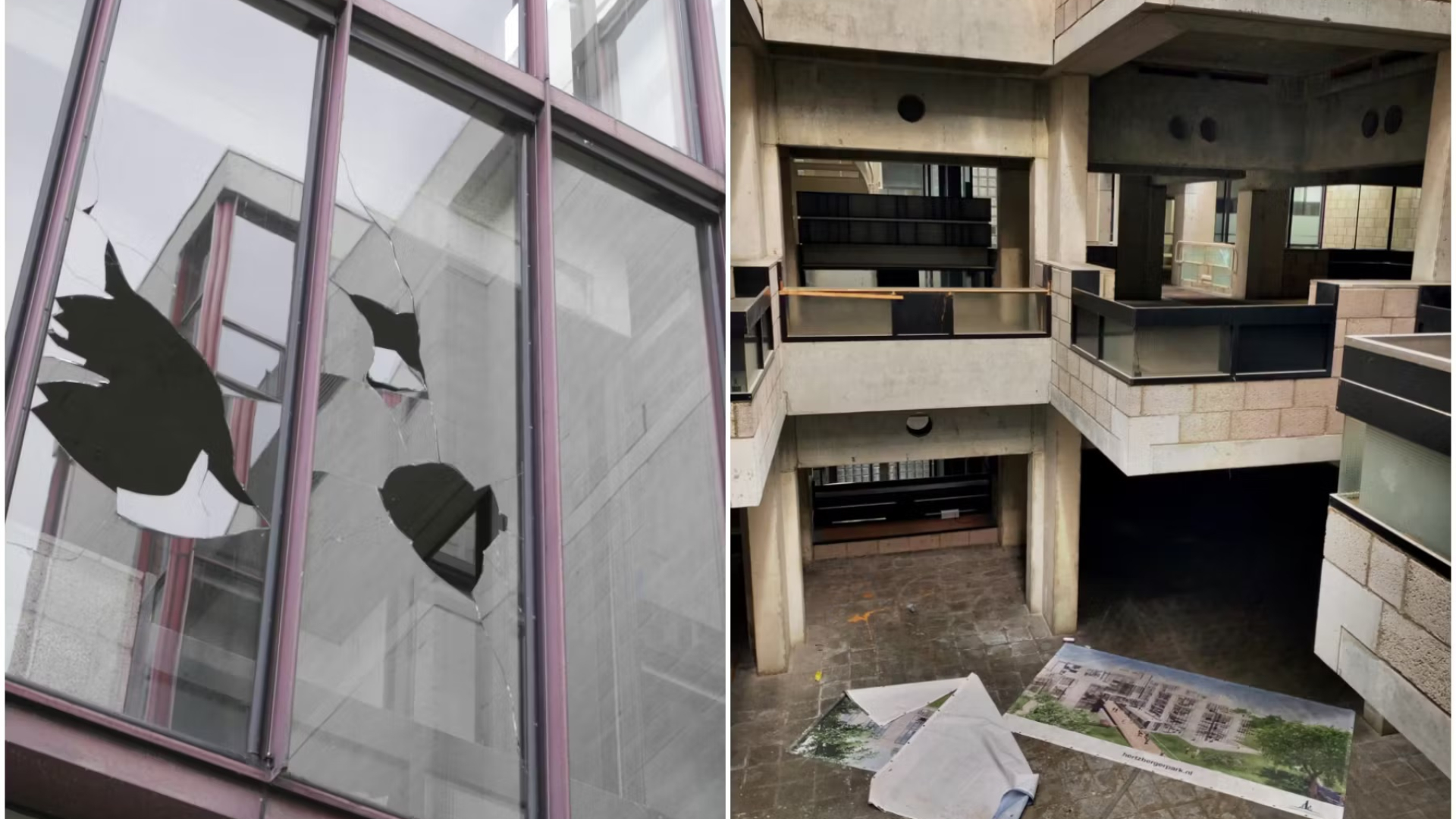 Centraal Beheergebouw van Herman Hertzberger in verval. Beeld Patrick Minks en Jaap Veldhoen