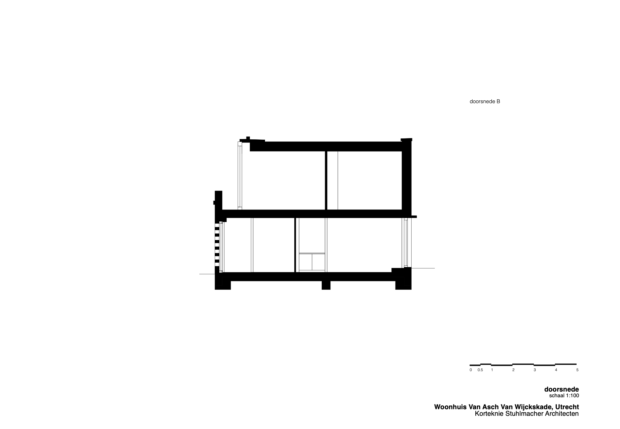 Doorsnede. Beeld Korteknie Stuhlmacher Architecten