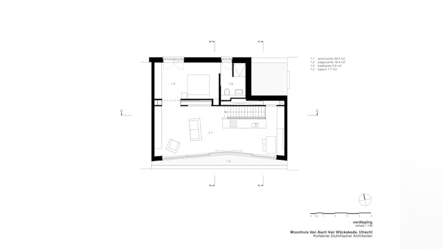 Eerste verdieping met legenda. Beeld Korteknie Stuhlmacher Architecten