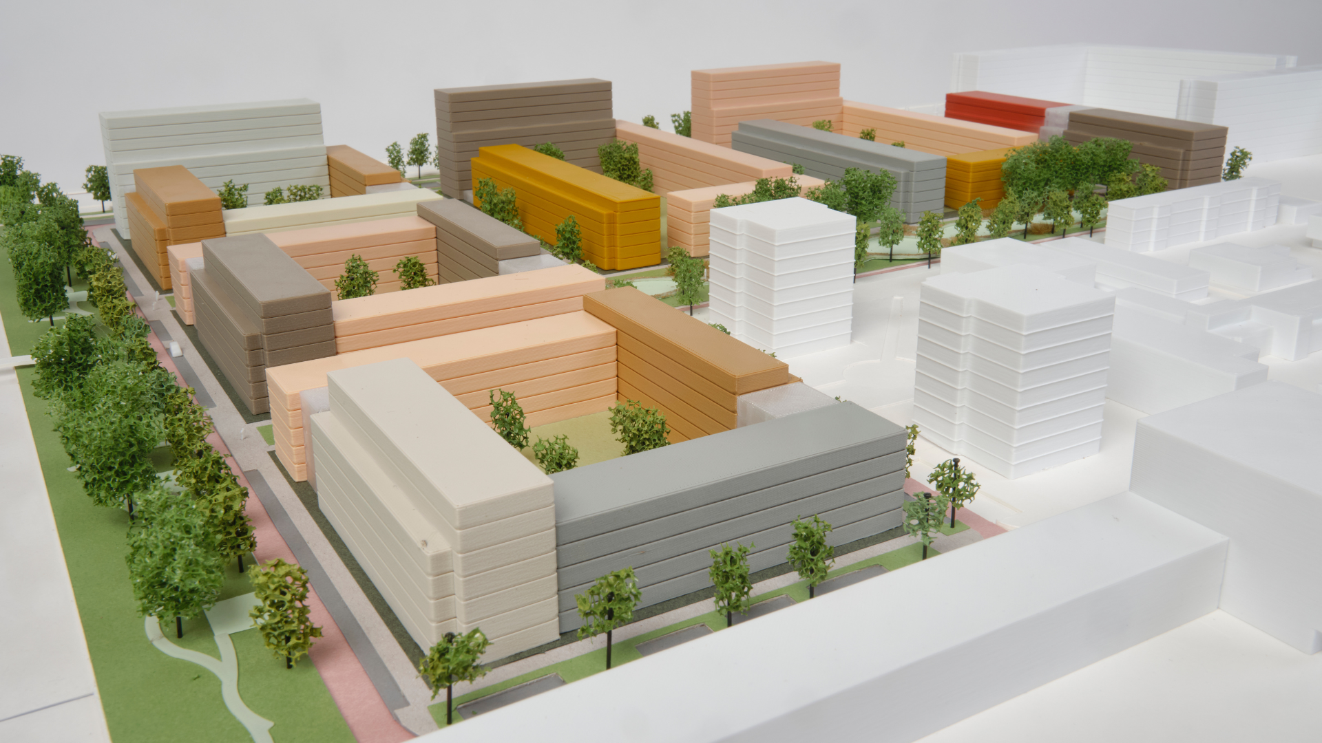 Maquette Wildemanbuurt. Beeld Tim Stet