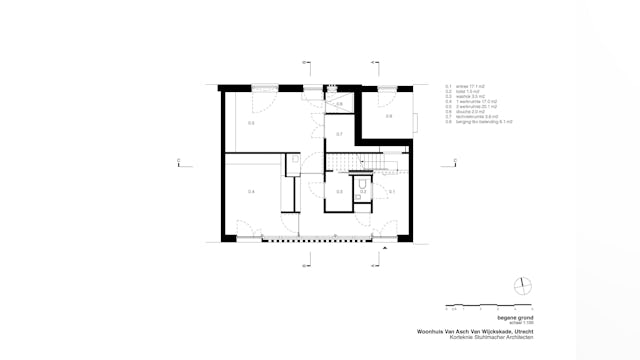Begane grond met legenda. Beeld Korteknie Stuhlmacher Architecten