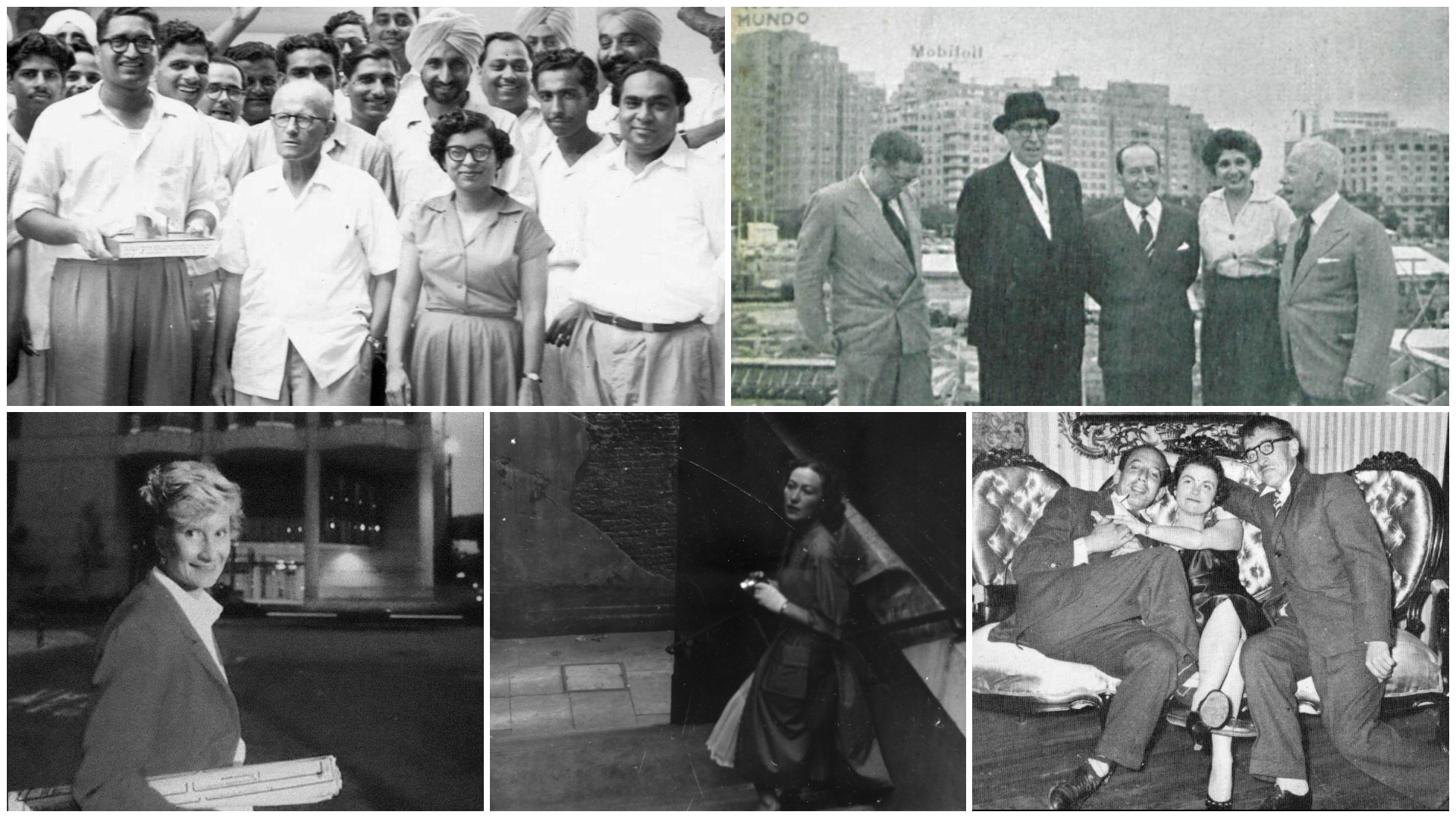 V.l.n.r. Eulie Chowdhury, Carmen Portinho, Beverly Willis, Blanche Lemco van Ginkel en Luz Amorocho