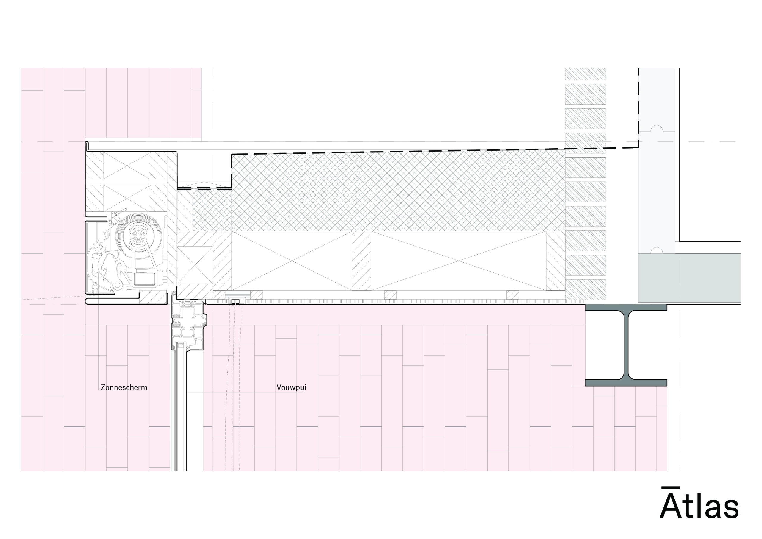 Detail zonnescherm. Beeld Atlas Architects