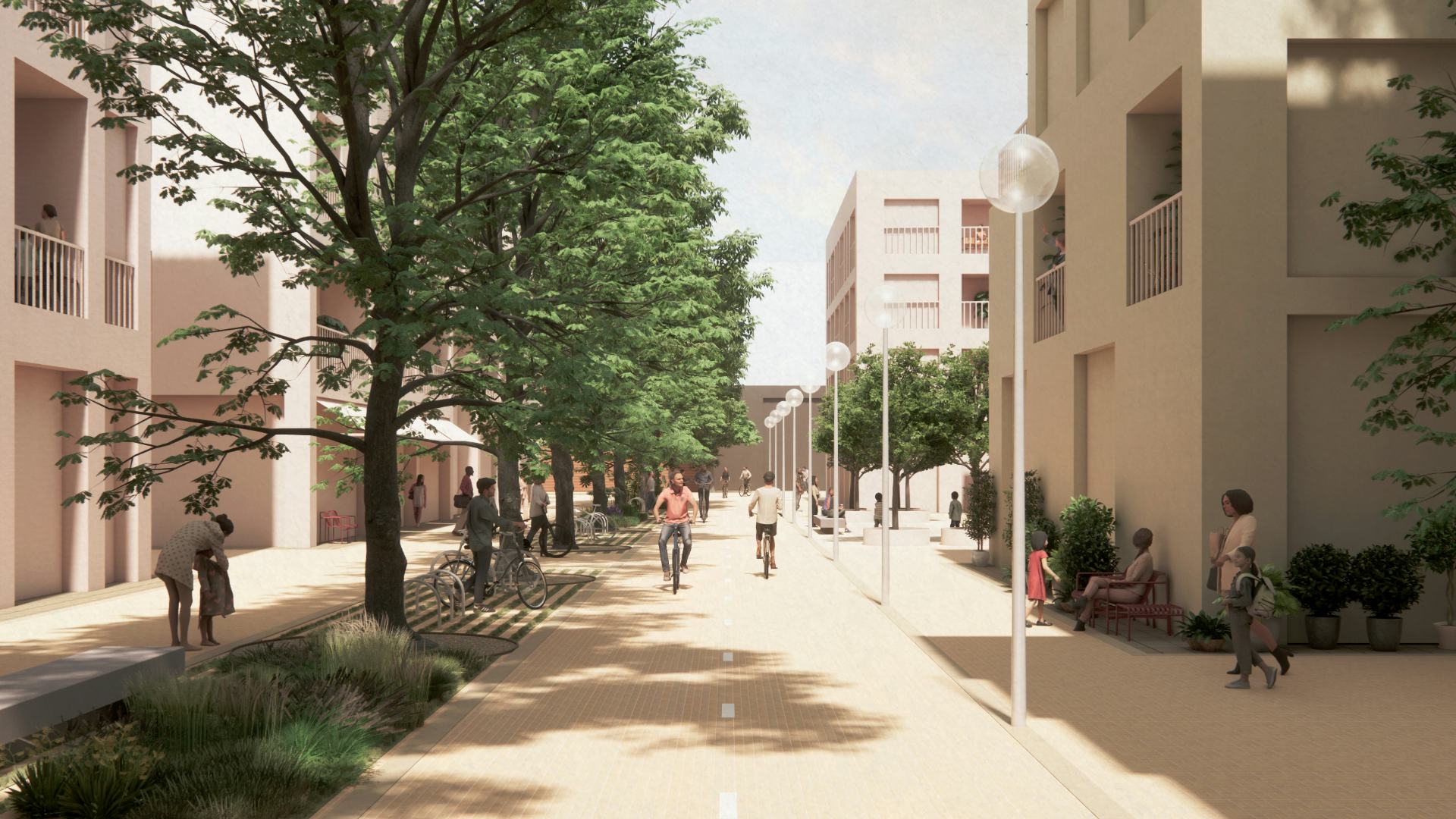 De levensader is een levendige route voor langzaam verkeer. Beeld MORE Architecture en SITE Urban Development