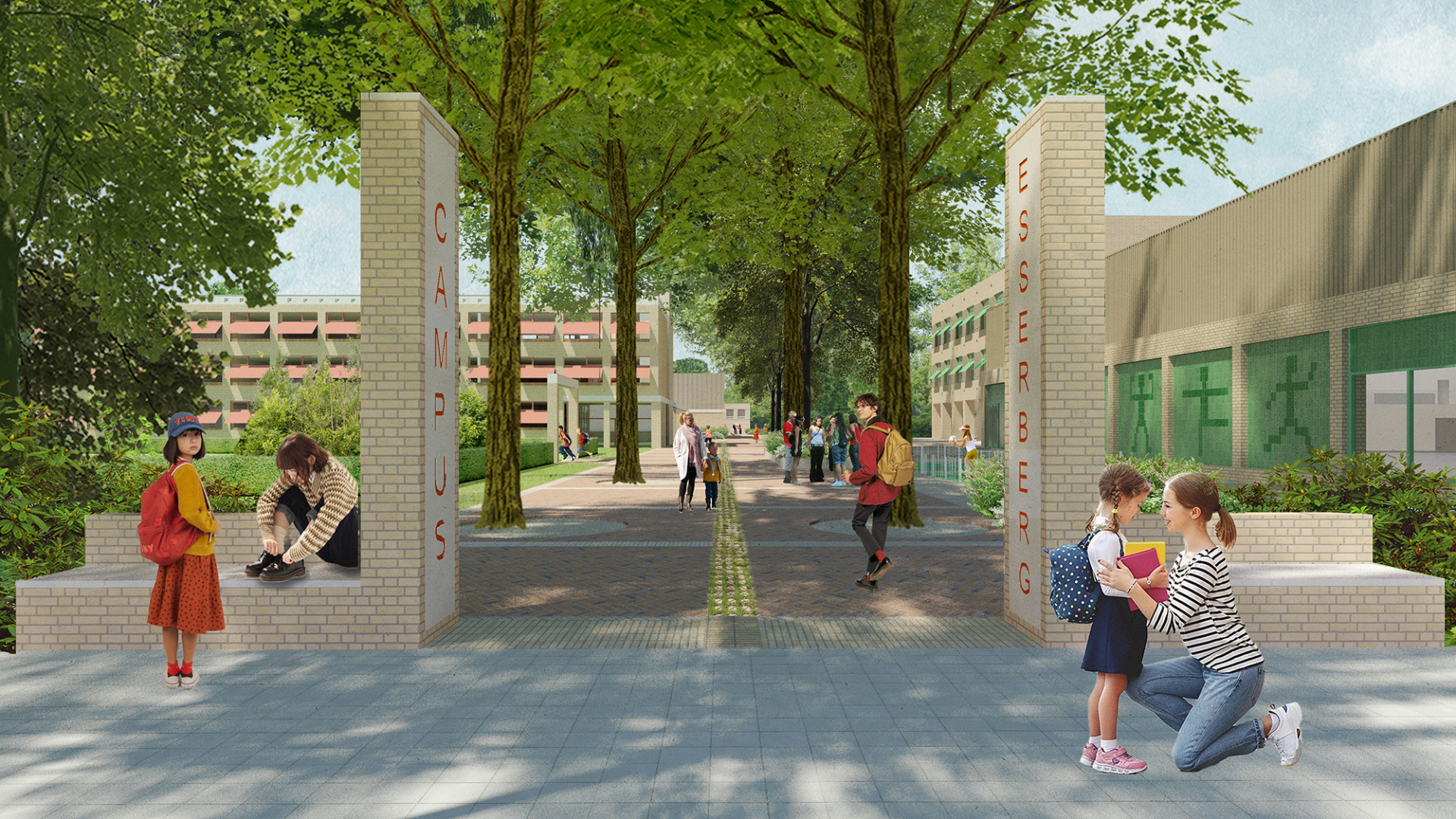 Render van Campus Esserberg. Beeld Shift, Lola en Marlies Rohmer