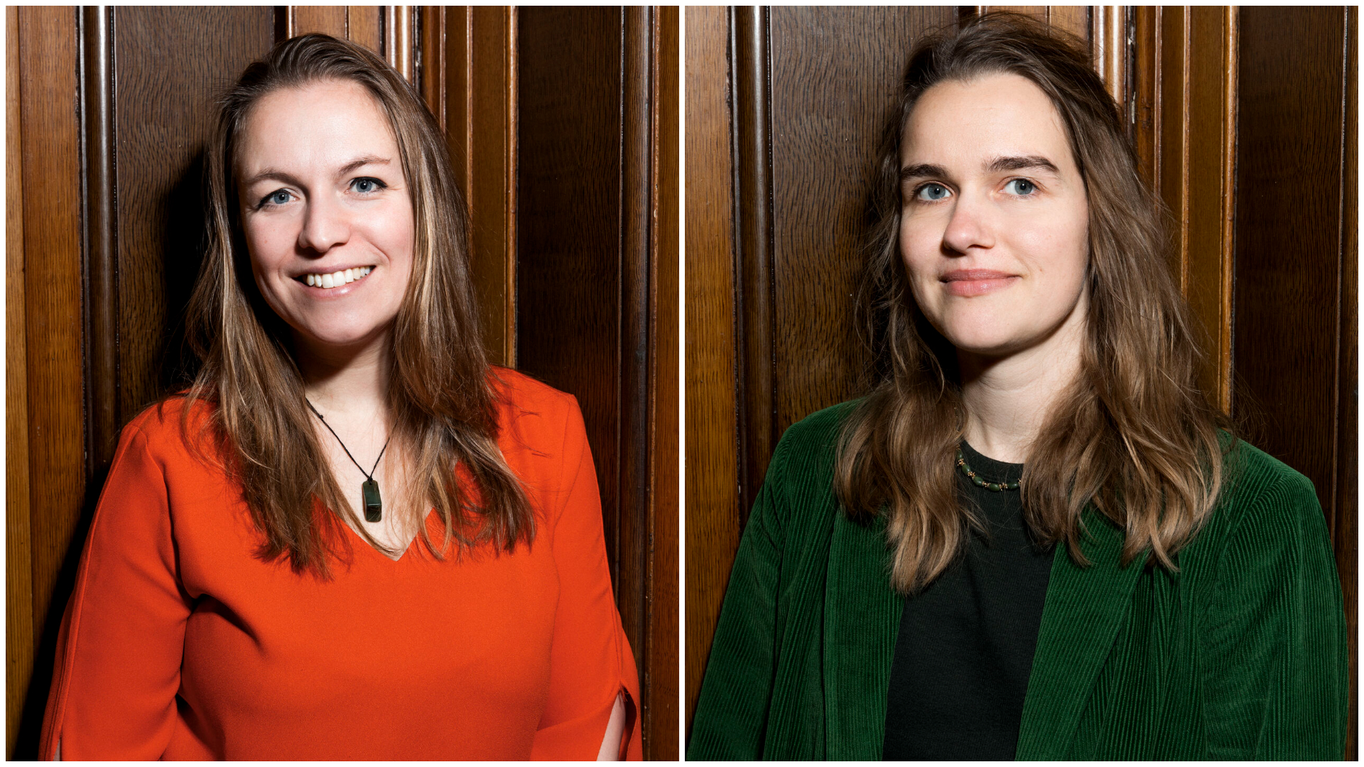 Marta Meijer (l) en Kim Wandel. Beeld Lin Woldendorp