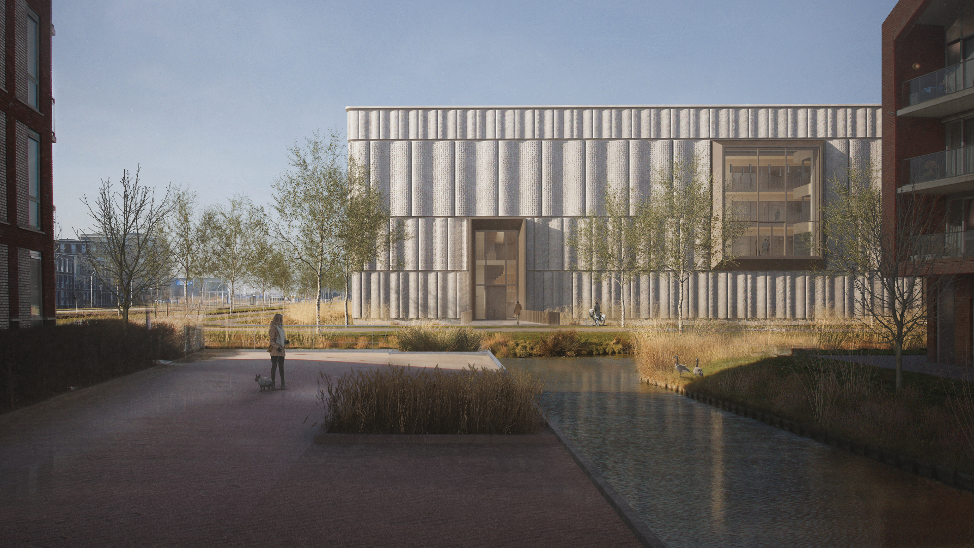 Ontwerp voor het nieuwe magazijn voor de KB nationale bibliotheek door Office Winhov. Beeld KB nationale bibliotheek