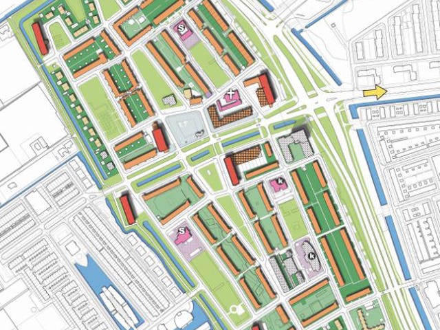 Kuyperwijk, kaartbeeld uit Delft Naoorlogse architectuur en stedenbouw 1940-1970