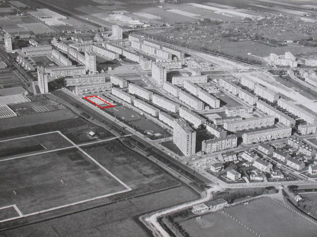 Vogelvlucht kort na realisatie