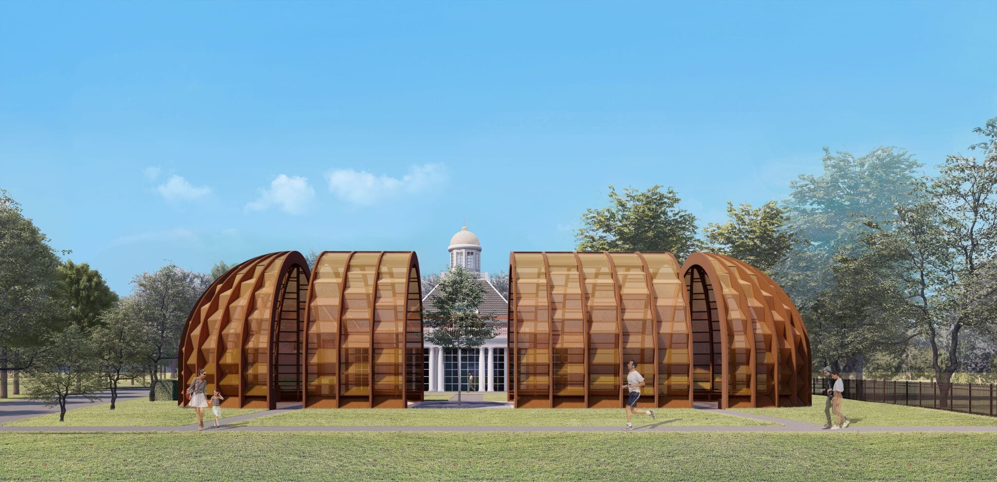 Ontwerp voor Serpentine Pavilion 2025. Beeld Marina Tabassum Architects / Serpentine