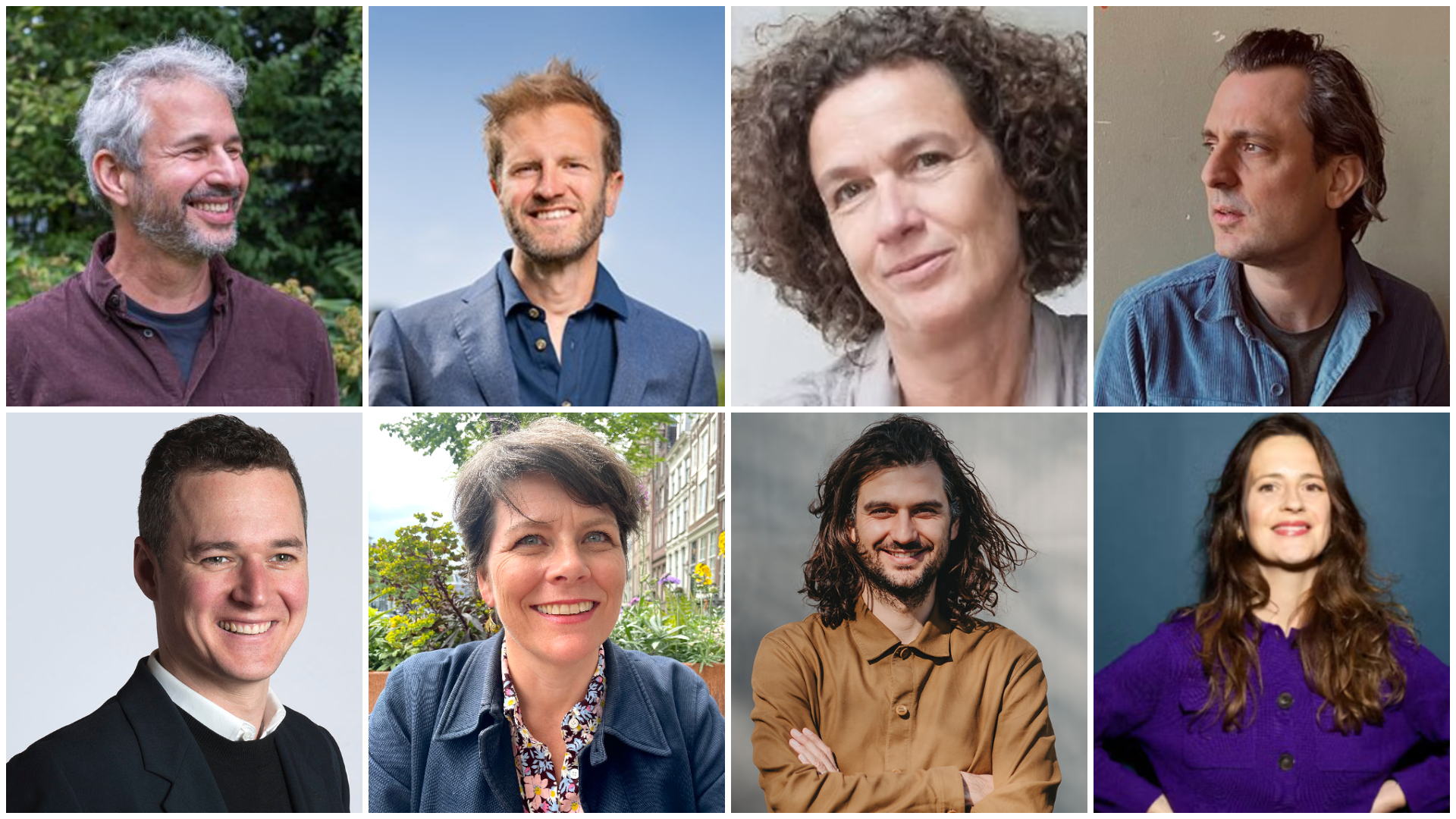 V.l.n.r. Micha de Haas, Sjoerd Feenstra, Maartje Lammers, Pieter Bedaux, Jan Nauta, Jessica Hammarlund Bergmann, Kevin Veenhuizen en Merel Pit