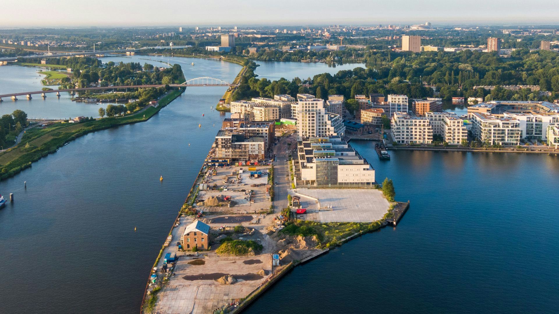 Luchtfoto van Cruquius in Amsterdam. Beeld Shutterstock