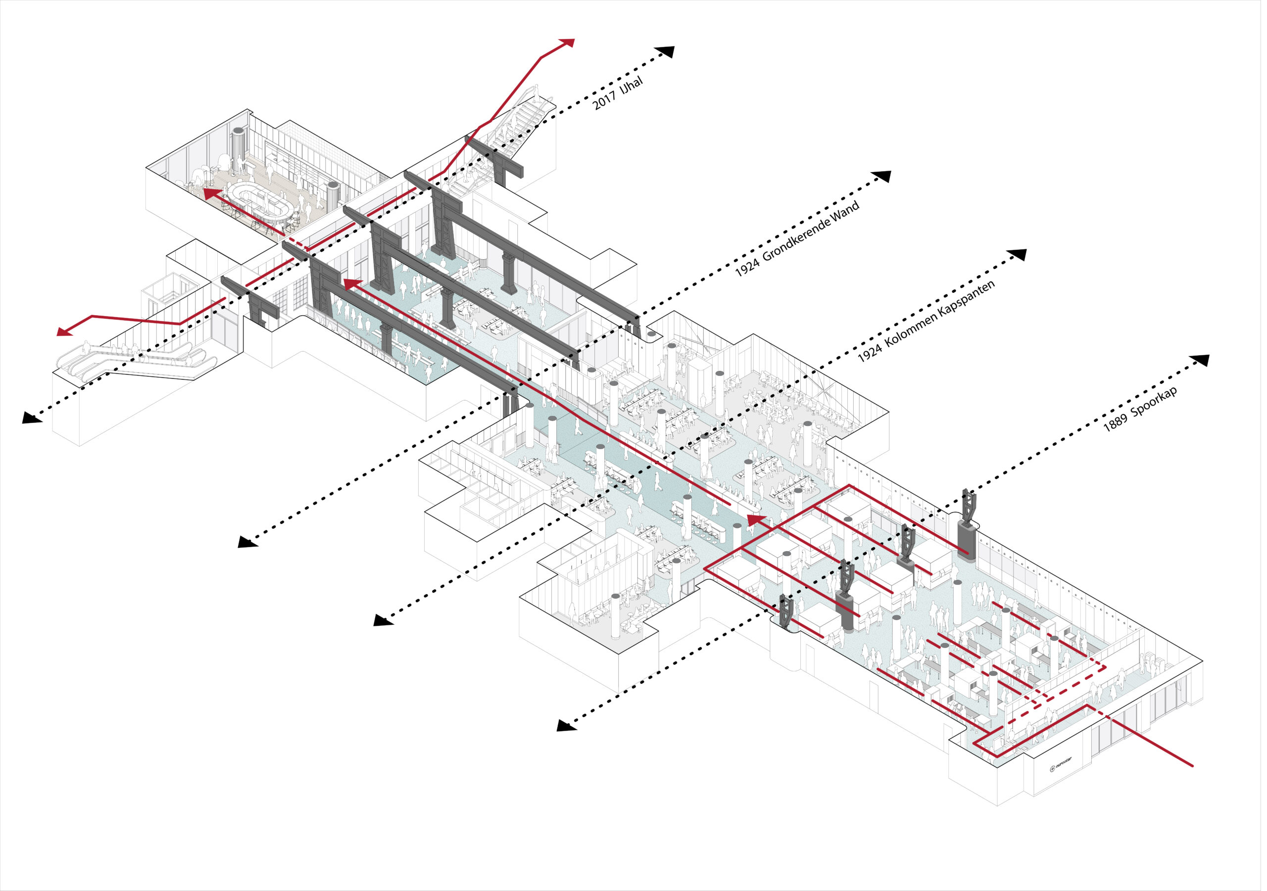 Axonometrie. Beeld ZJA en Superimpose