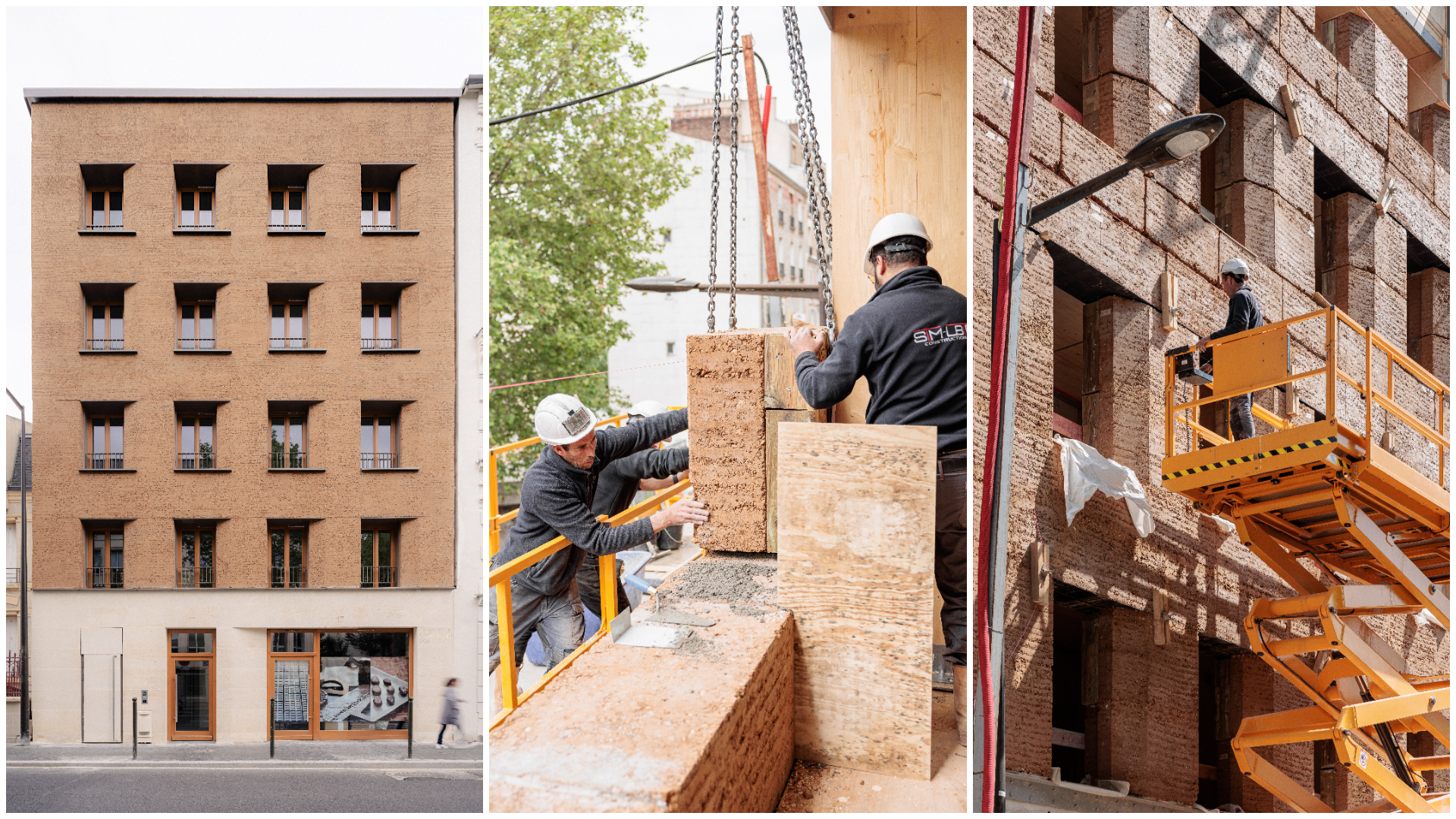 Sociale woningbouw in Boulogne Billancourt, door
Déchelette Architecture. Beeld links François Baudry, midden en rechts Salem Moustefaoui
