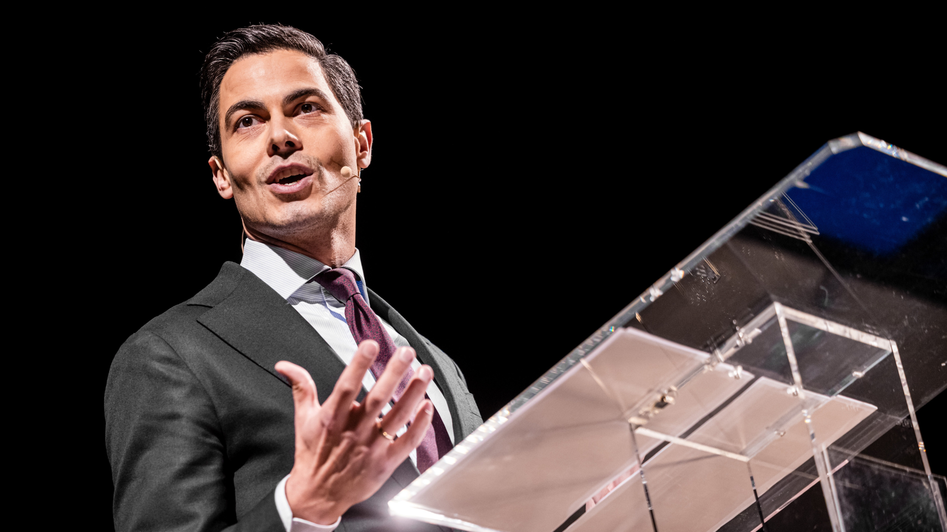 Rob Jetten tijdens het partijcongres van D66. Beeld ANP / Rob Engelaar