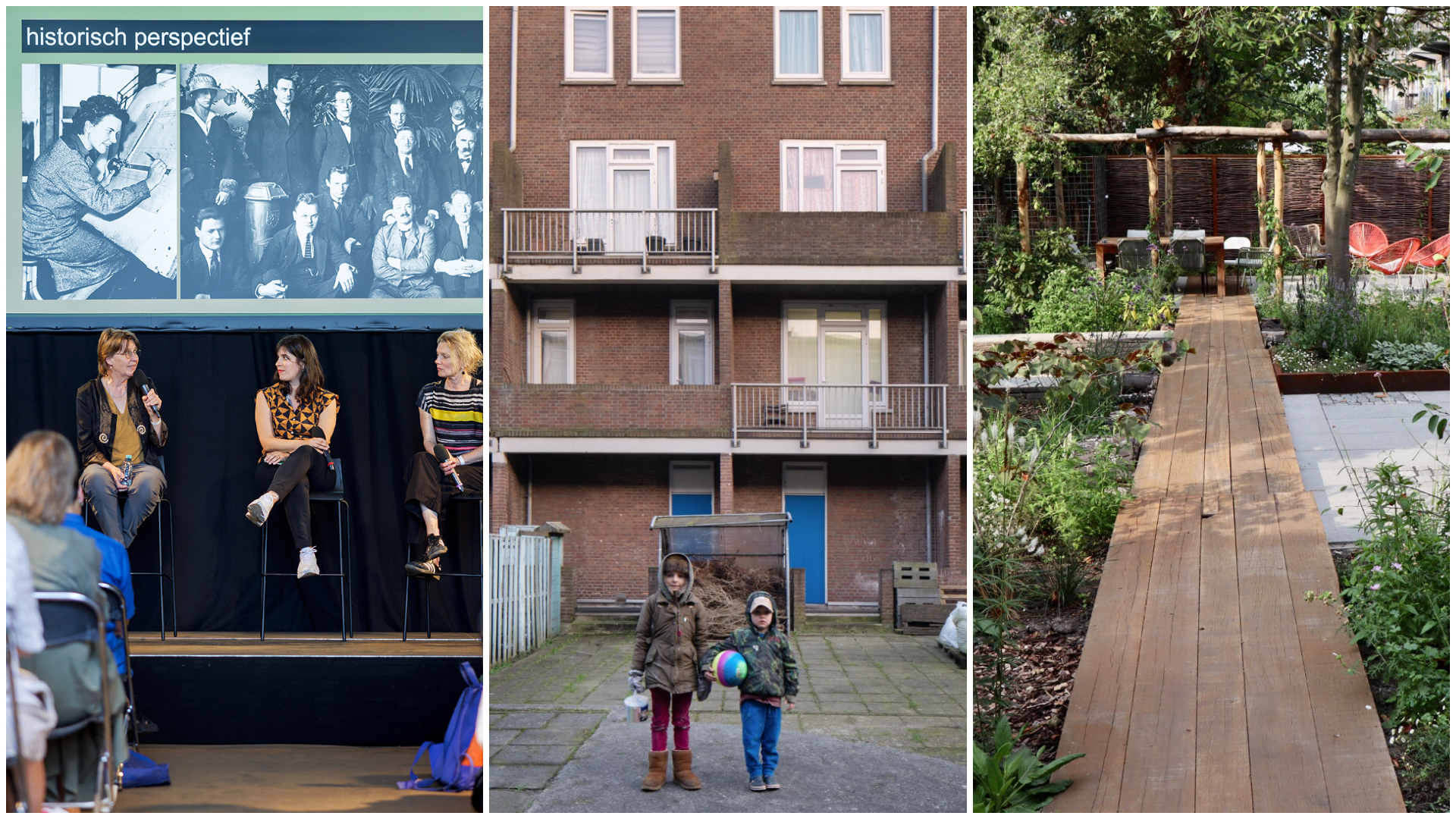 Rotterdam Architectuur Maand. Beeld v.l.n.r. Vrouwendag, Frank Hanswijk, RAM. 