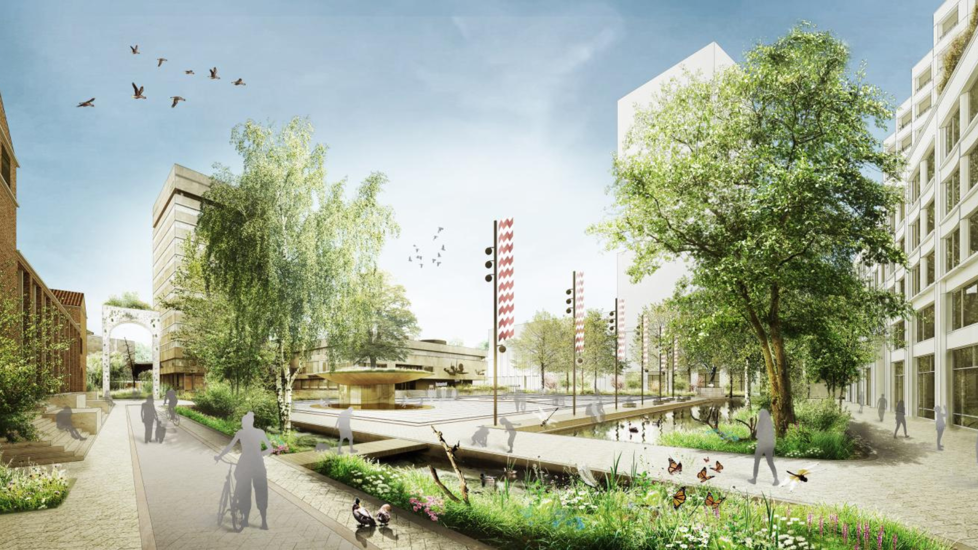 Visie Stadhuisplein Eindhoven. Beeld gemeente Eindhoven / Bygg Architecture & Design