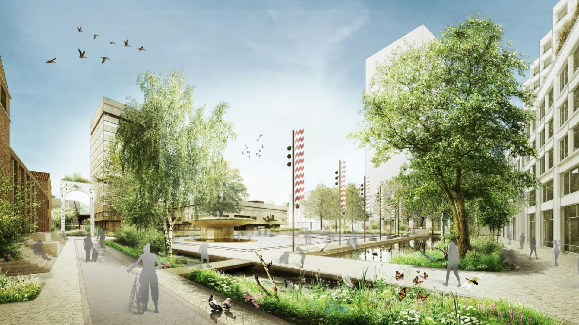 Visie Stadhuisplein Eindhoven. Beeld gemeente Eindhoven / Bygg Architecture & Design