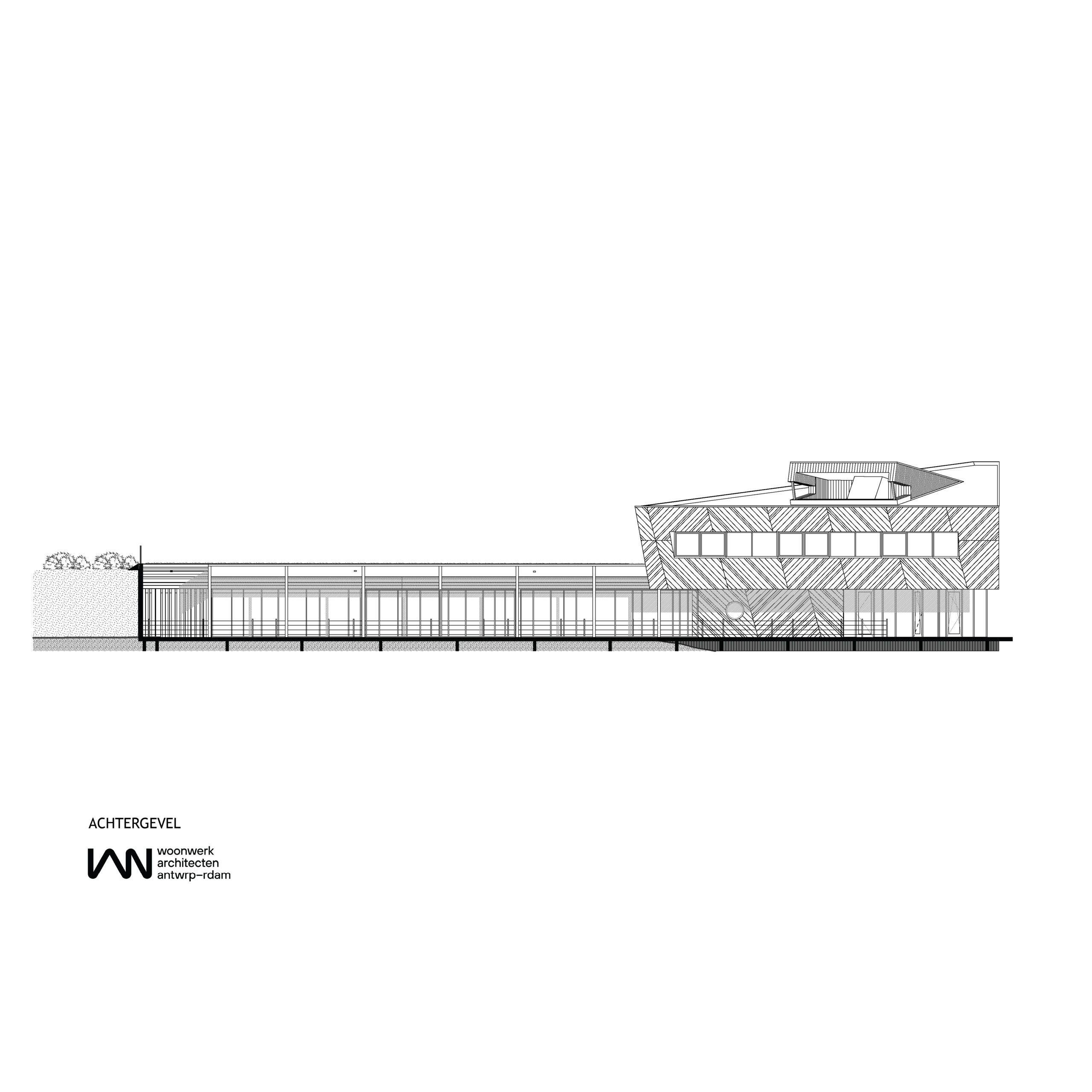 Achtergevel. Beeld Woonwerk architecten
