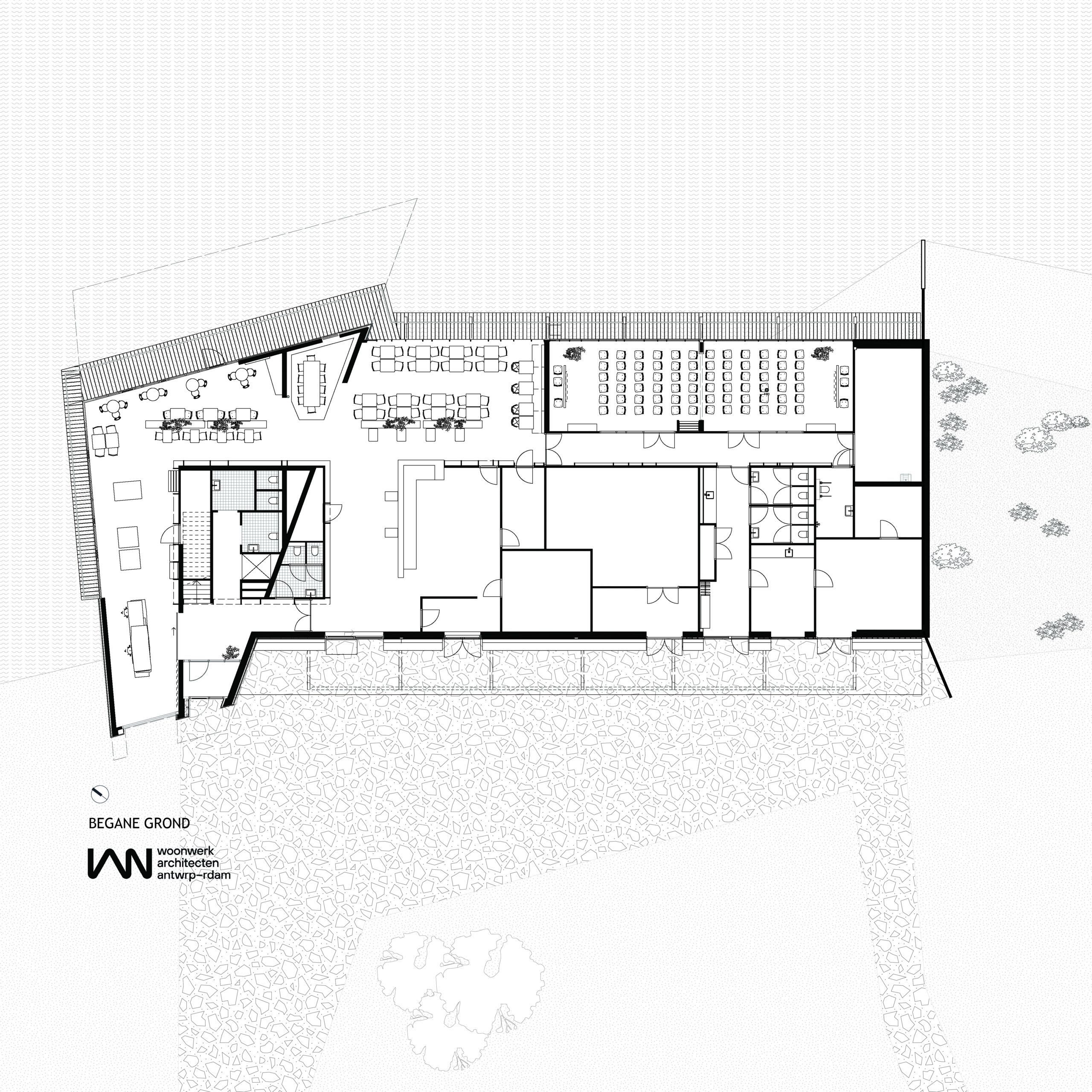 Begane grond. Beeld Woonwerk architecten